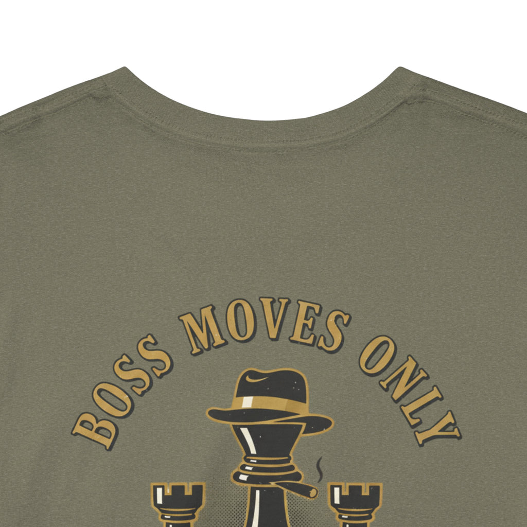 Boss Moves Only Tee — 'Boss Moves Only' Graphic Short-Sleeve T-Shirt for Players & Fans