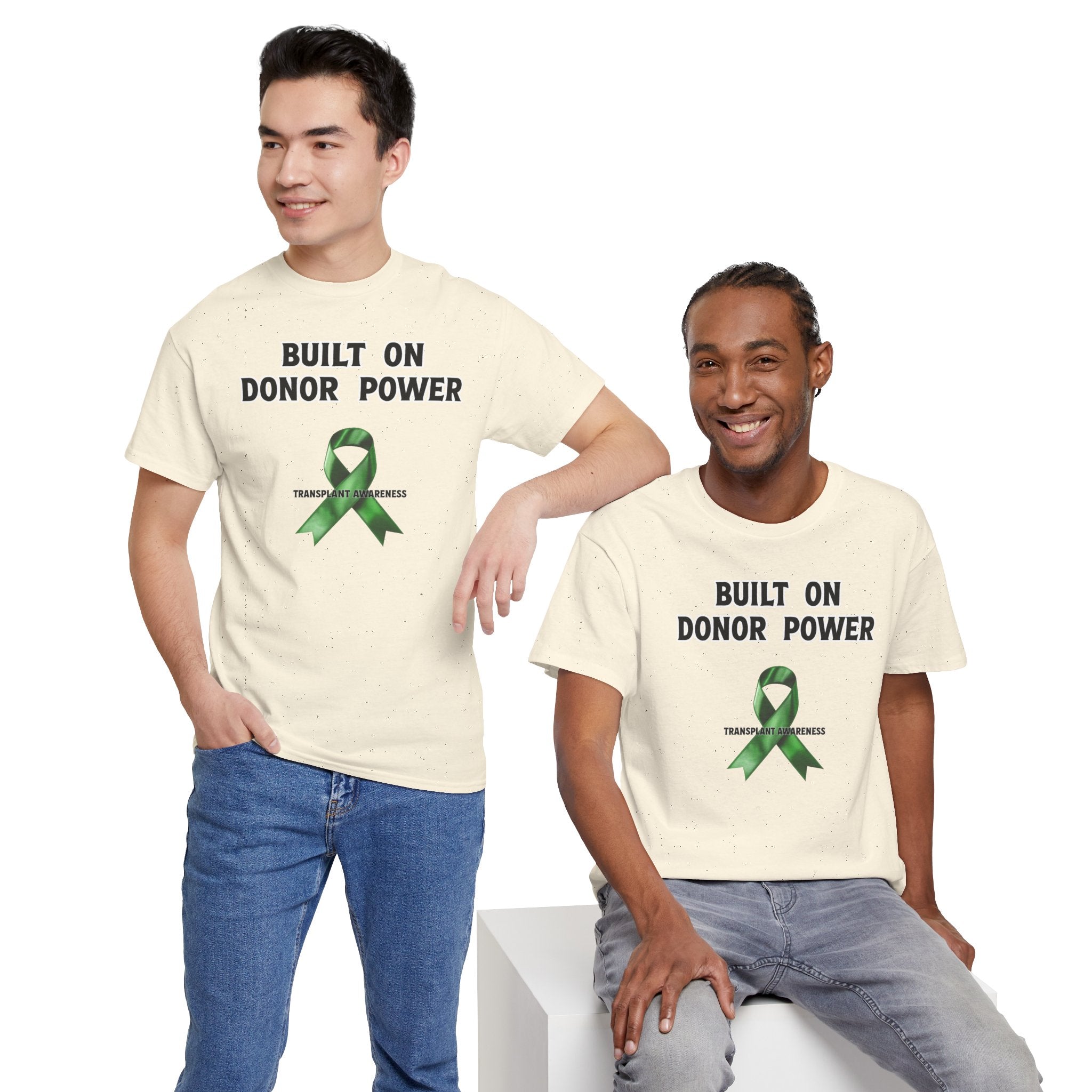 Built on Donor Power T-Shirt — Transplant Awareness Ribbon Tee