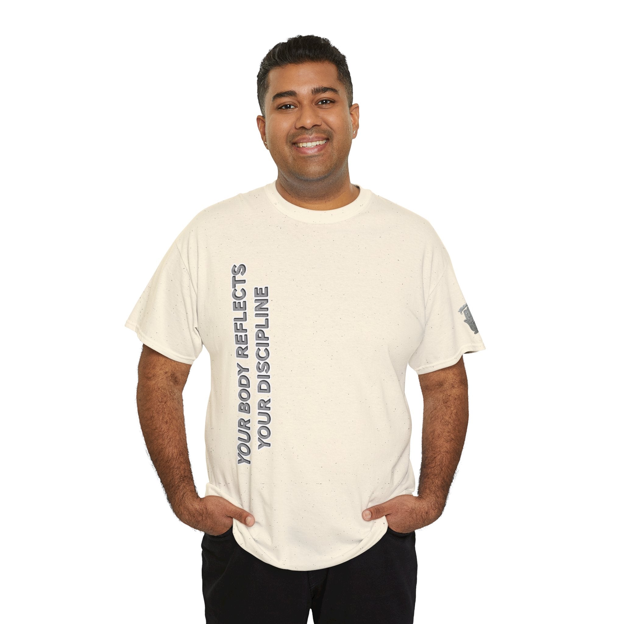 Motivational Fitness Tee — “Your Body Reflects Your Discipline” Training Shirt