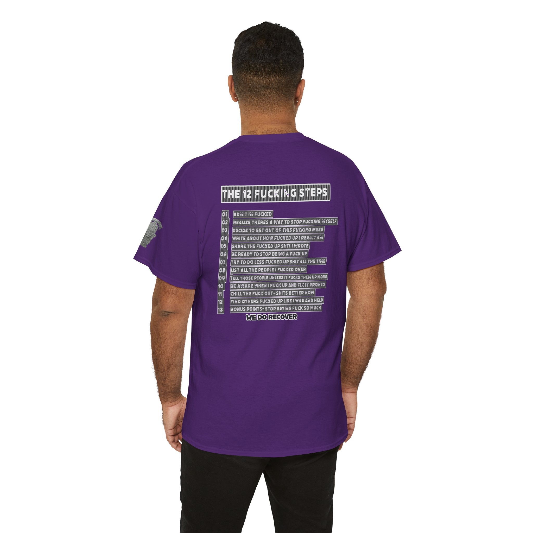 "Clean AF" 12 Steps Recovery Tee (The 12 Fucking Steps)