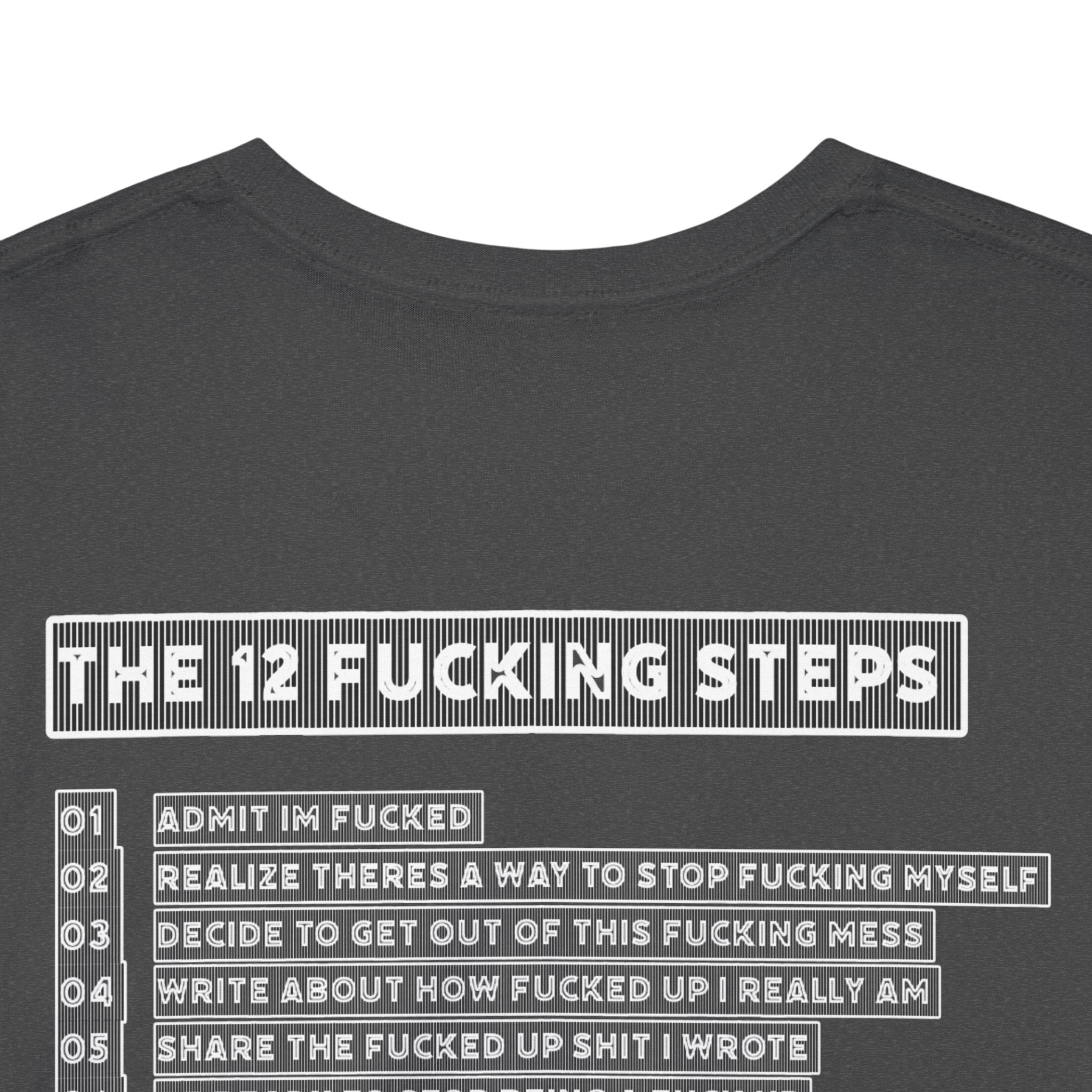 "Clean AF" 12 Steps Recovery Tee (The 12 Fucking Steps)
