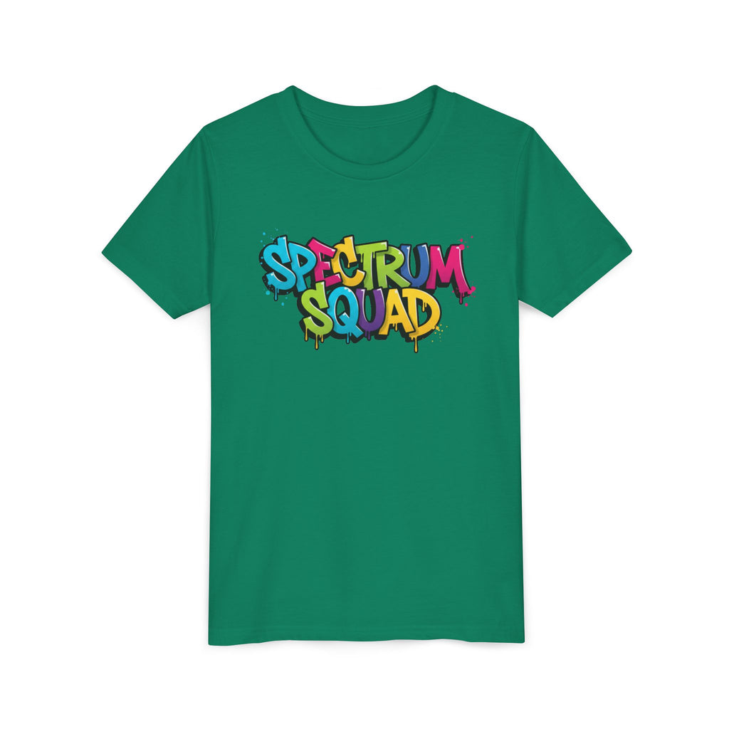 Youth Tee - "Spectrum Squad" Colorful Graffiti Kids T-Shirt