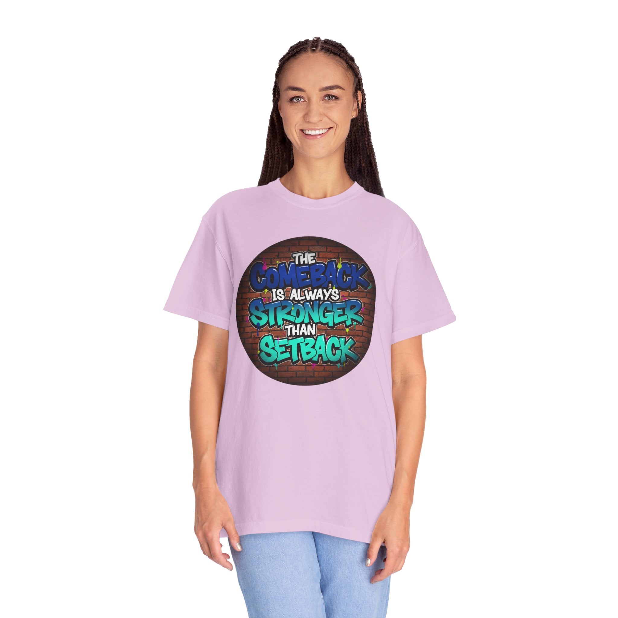 Inspirational Graffiti T-Shirt — “The Comeback Is Always Stronger Than The Setback”