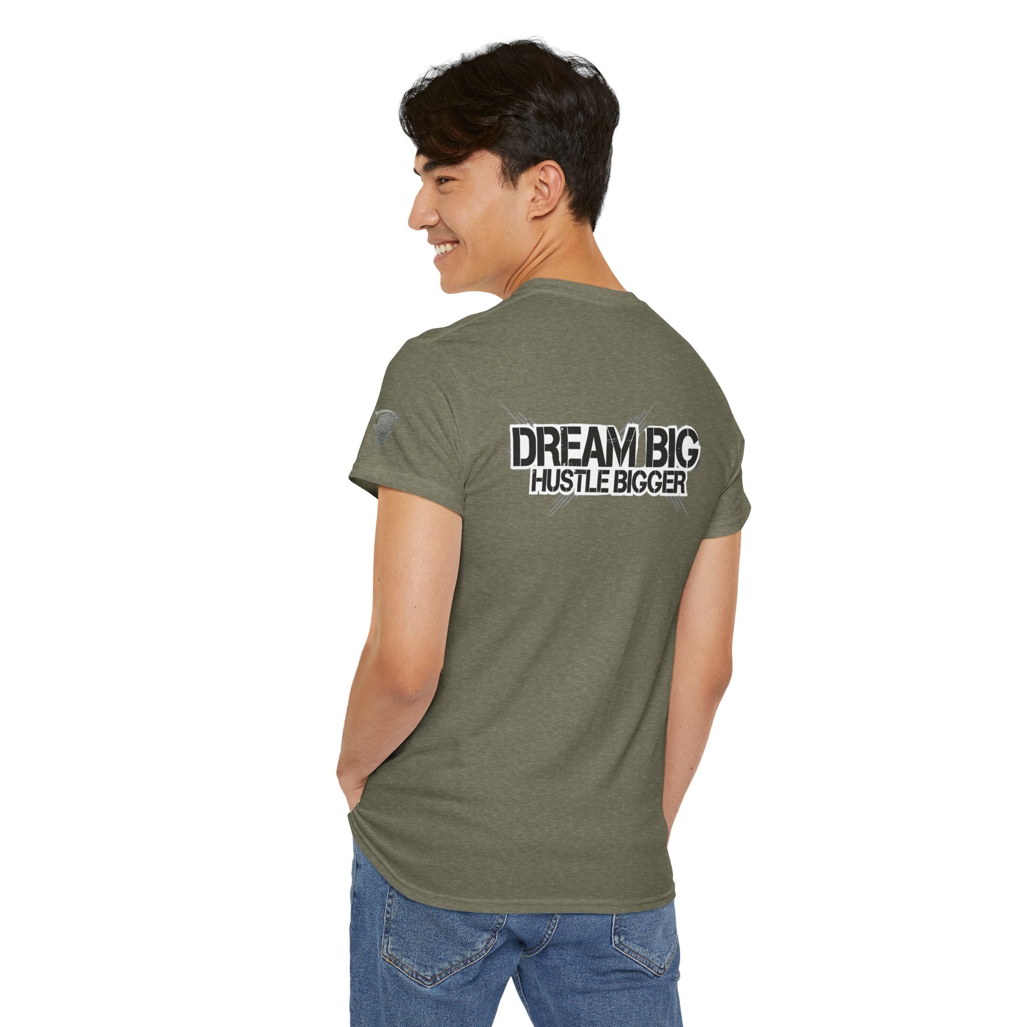 Dream Big Hustle Bigger T-Shirt — Motivational Graphic Tee