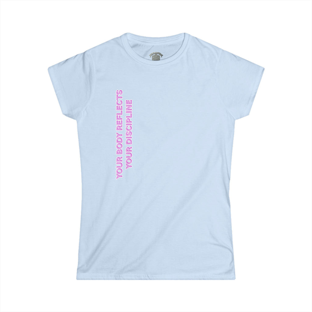 Women's Fitness Tee — “Train Like the Results Already Matter” Motivational Workout Shirt