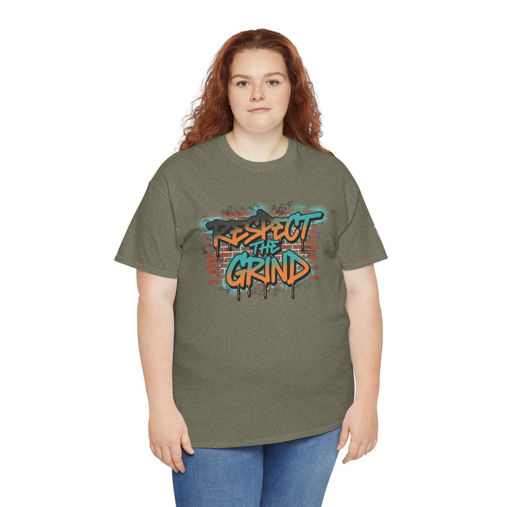 Respect the Grind Graffiti Tee — Urban Motivational Streetwear T‑Shirt