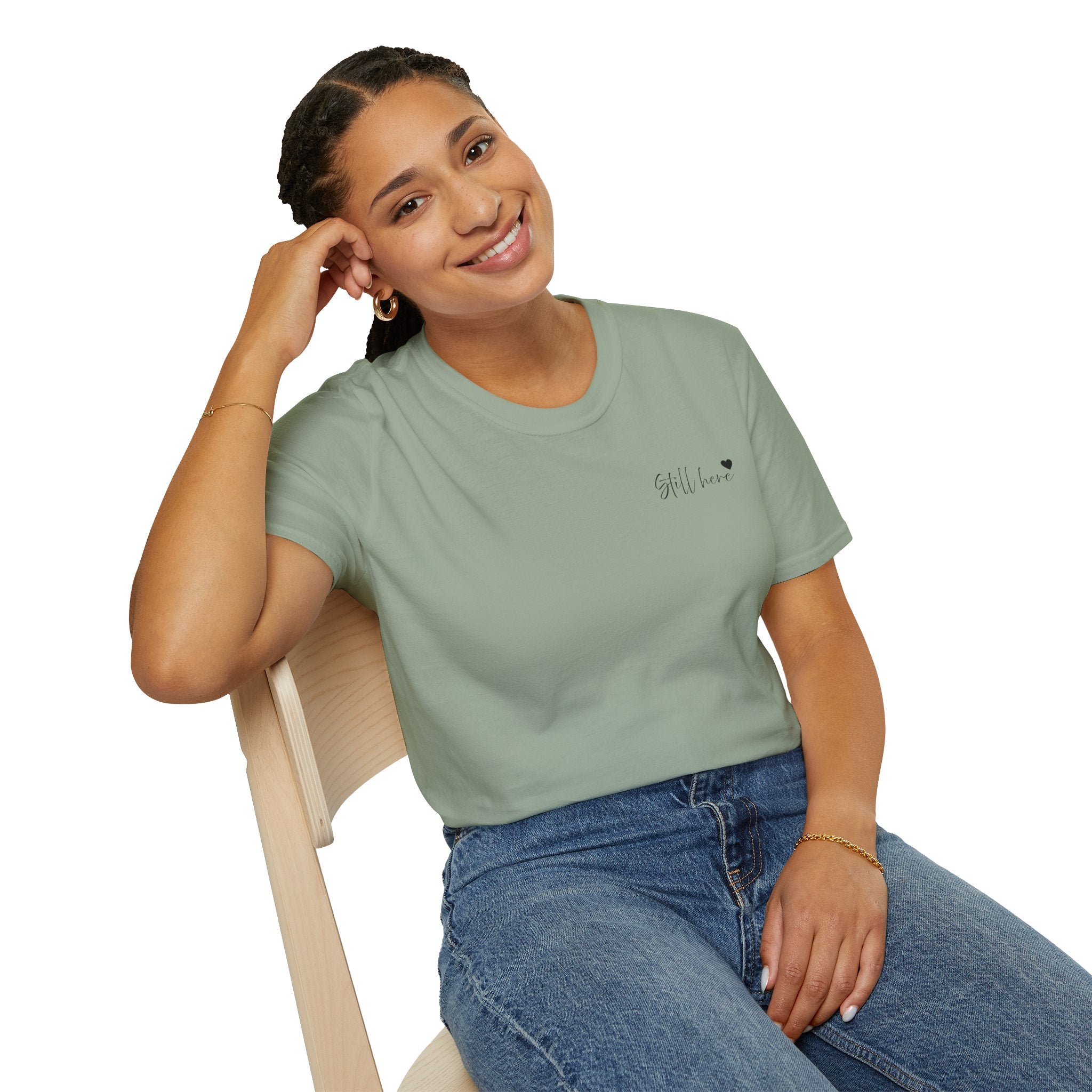 Still Here Tee - Inspiration Recovery T Shirt from Recovery Cartel