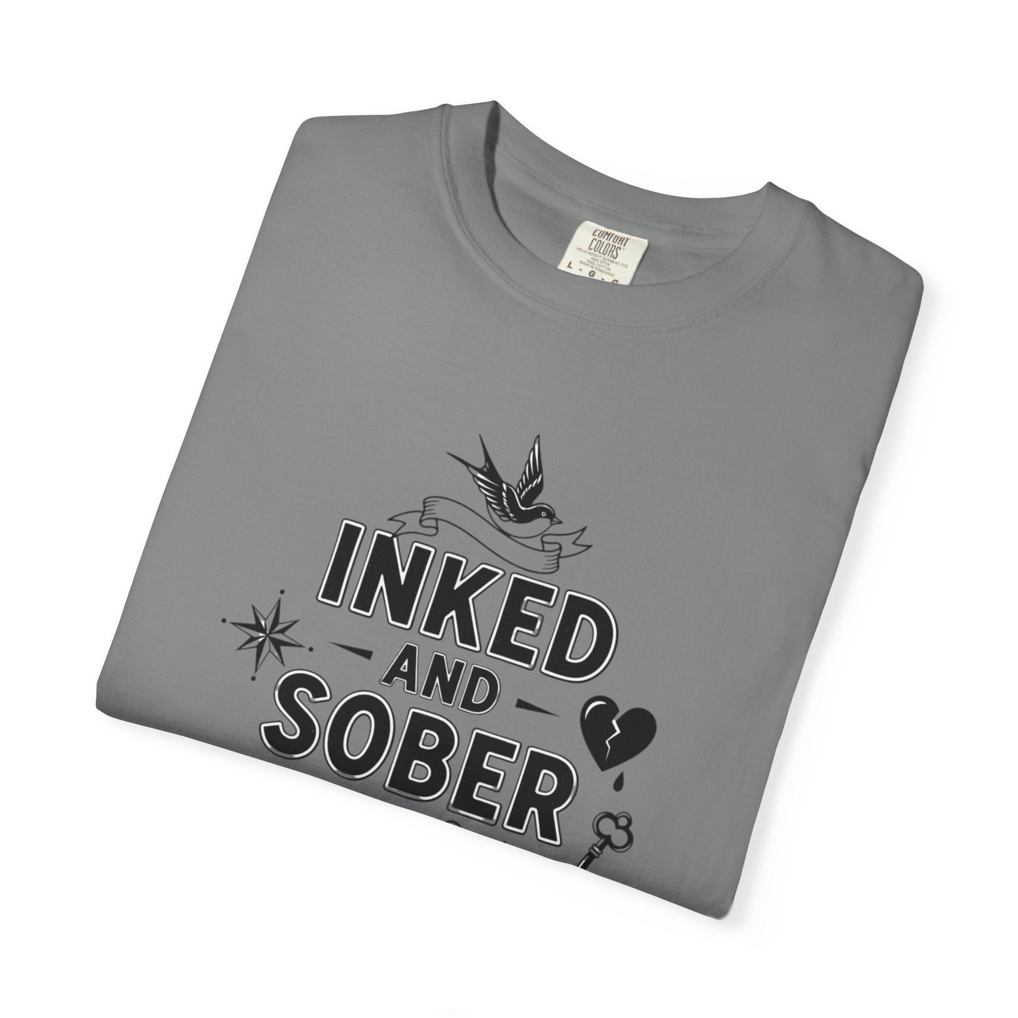 Inked and Sober T-Shirt — Tattoo Recovery Tee for Sobriety Support