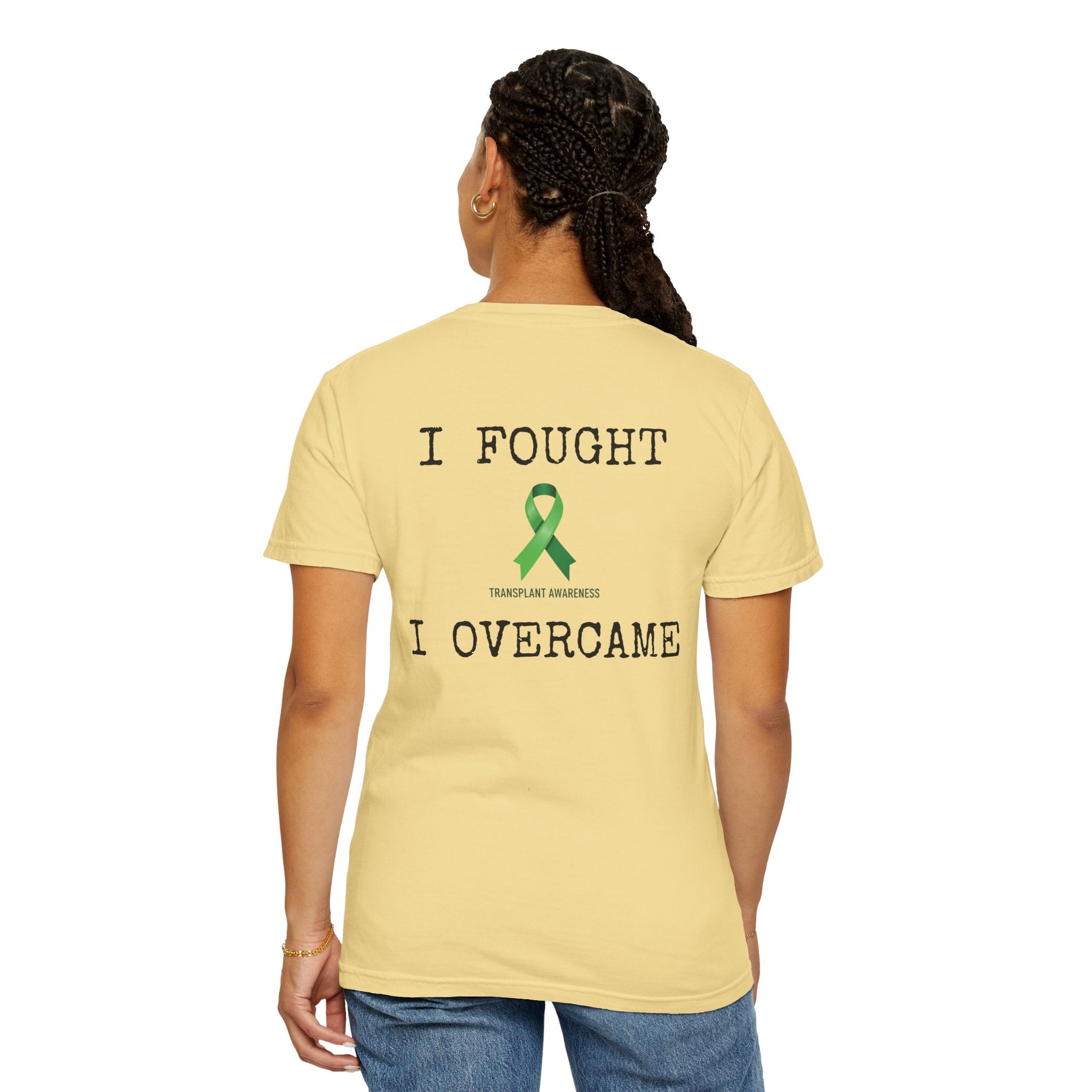 I Fought I Overcame T‑Shirt — Awareness Ribbon Tee