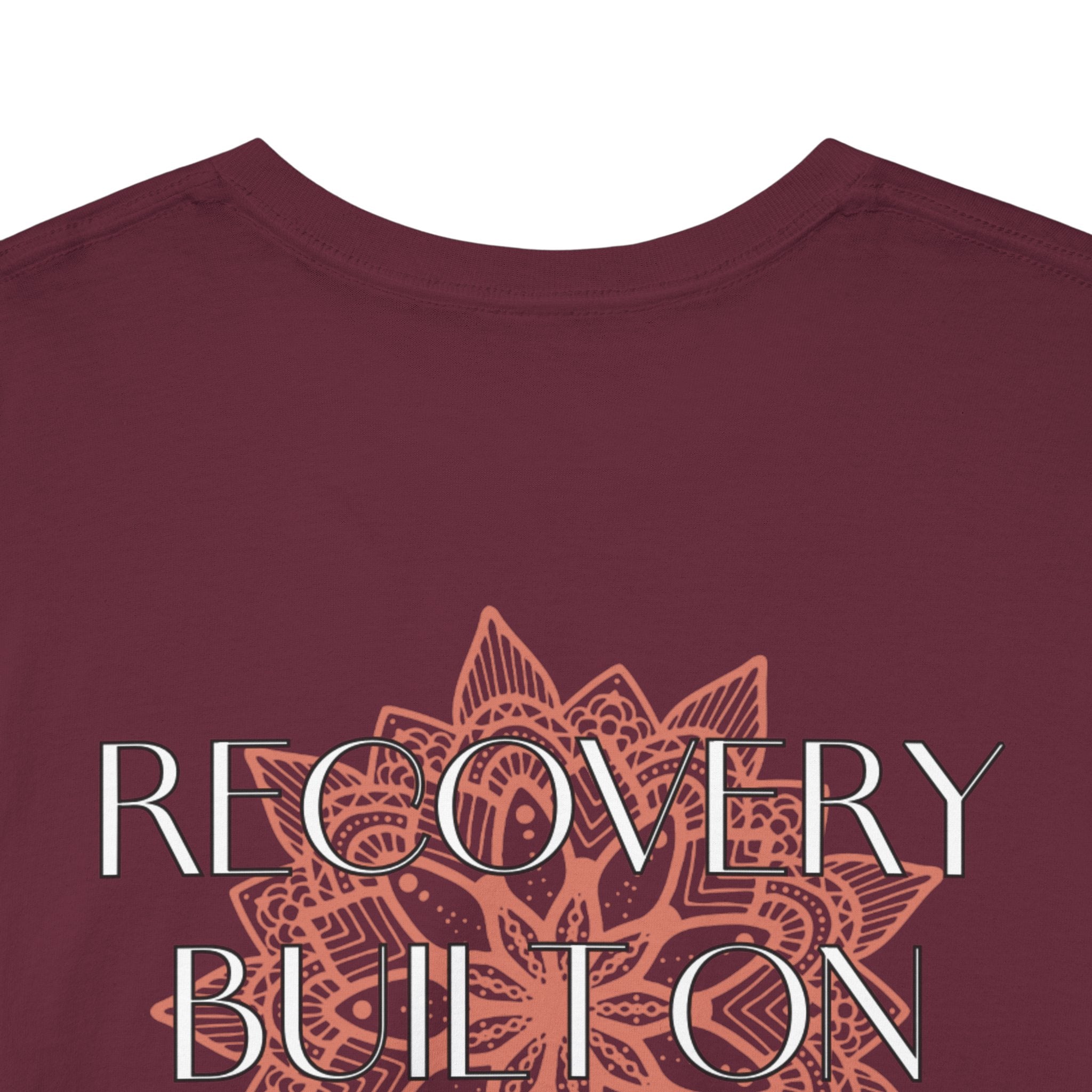 Recovery Built on Resilience Tee — Minimal Lotus Graphic Motivational T‑Shirt