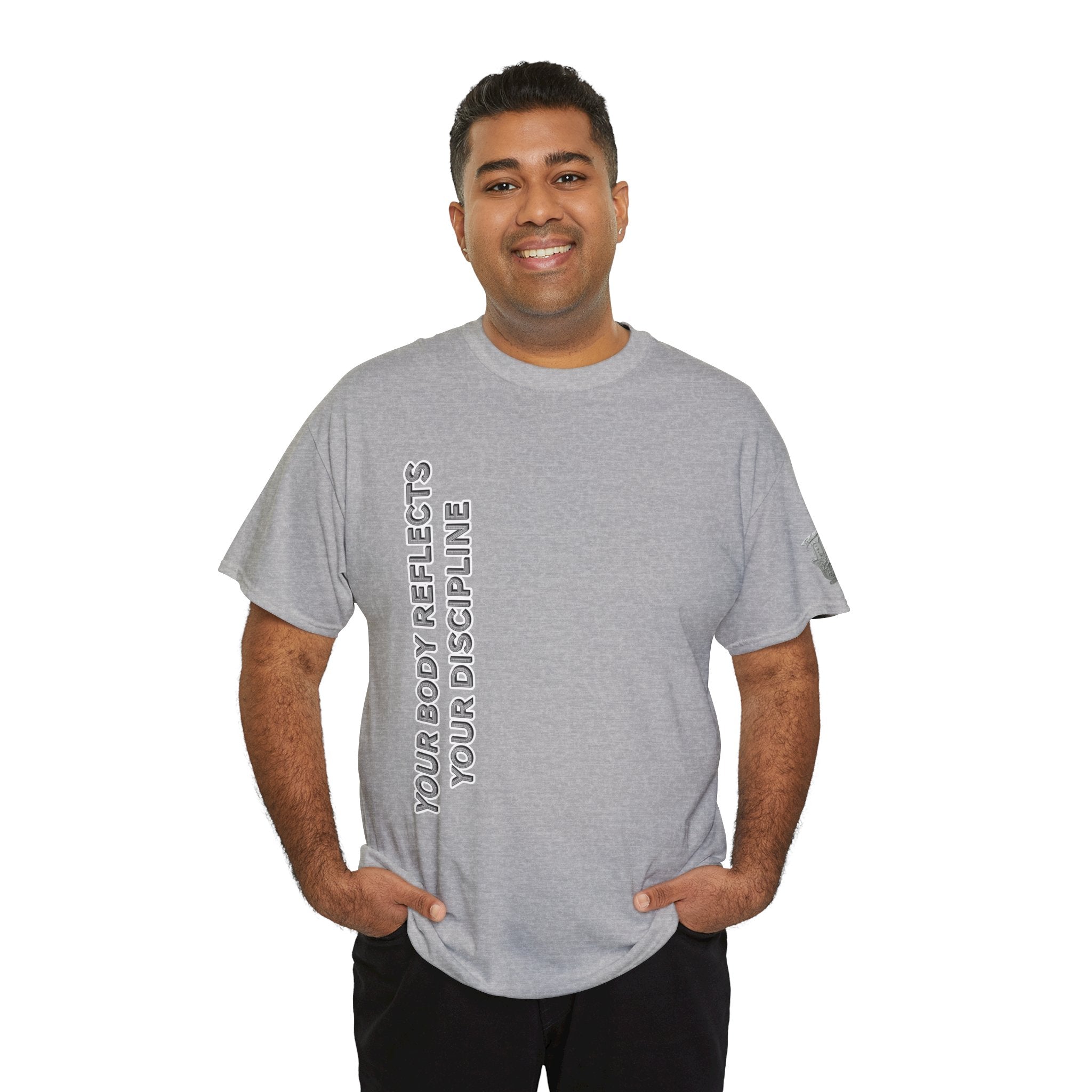 Motivational Fitness Tee — “Your Body Reflects Your Discipline” Training Shirt