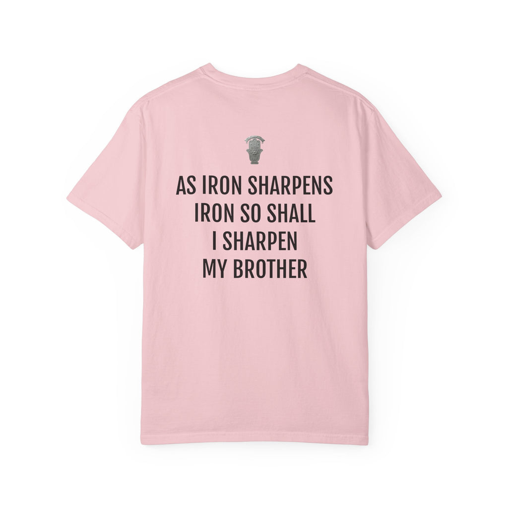 Proverbs 27:17 T-Shirt — "As Iron Sharpens Iron" Christian Faith Tee
