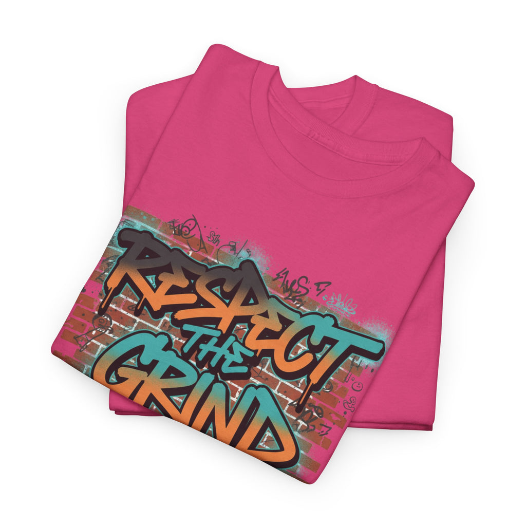 Respect the Grind Graffiti Tee — Urban Motivational Streetwear T‑Shirt