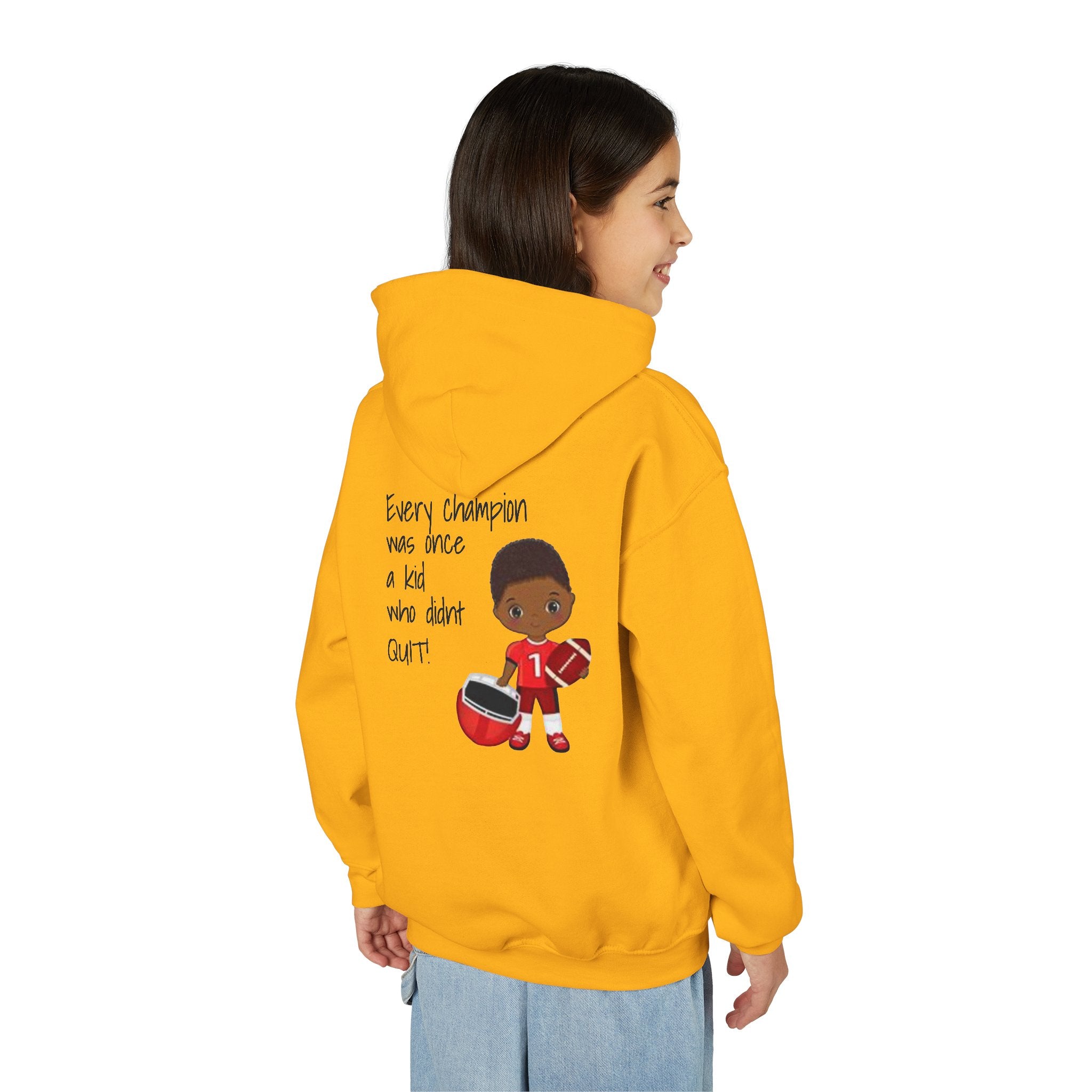 "Every Champion Was Once a Kid Who Didn't Quit" Football Kid Graphic Boys Version