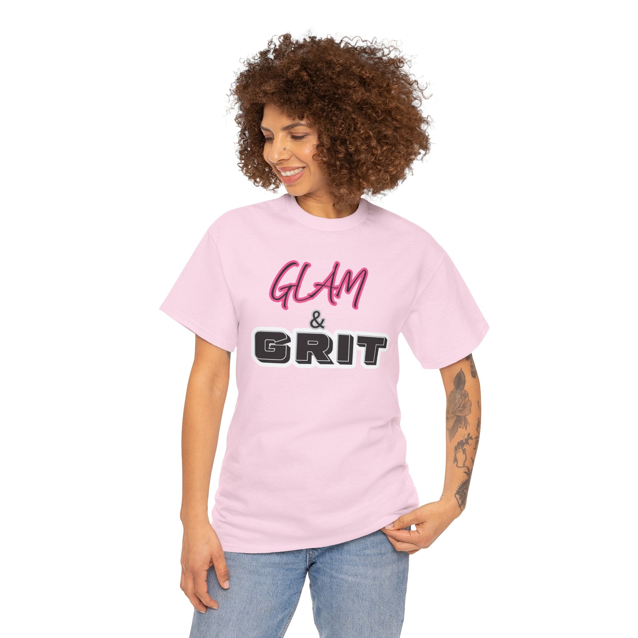 Glam & Grit Tee — Feminine Bold Graphic Shirt