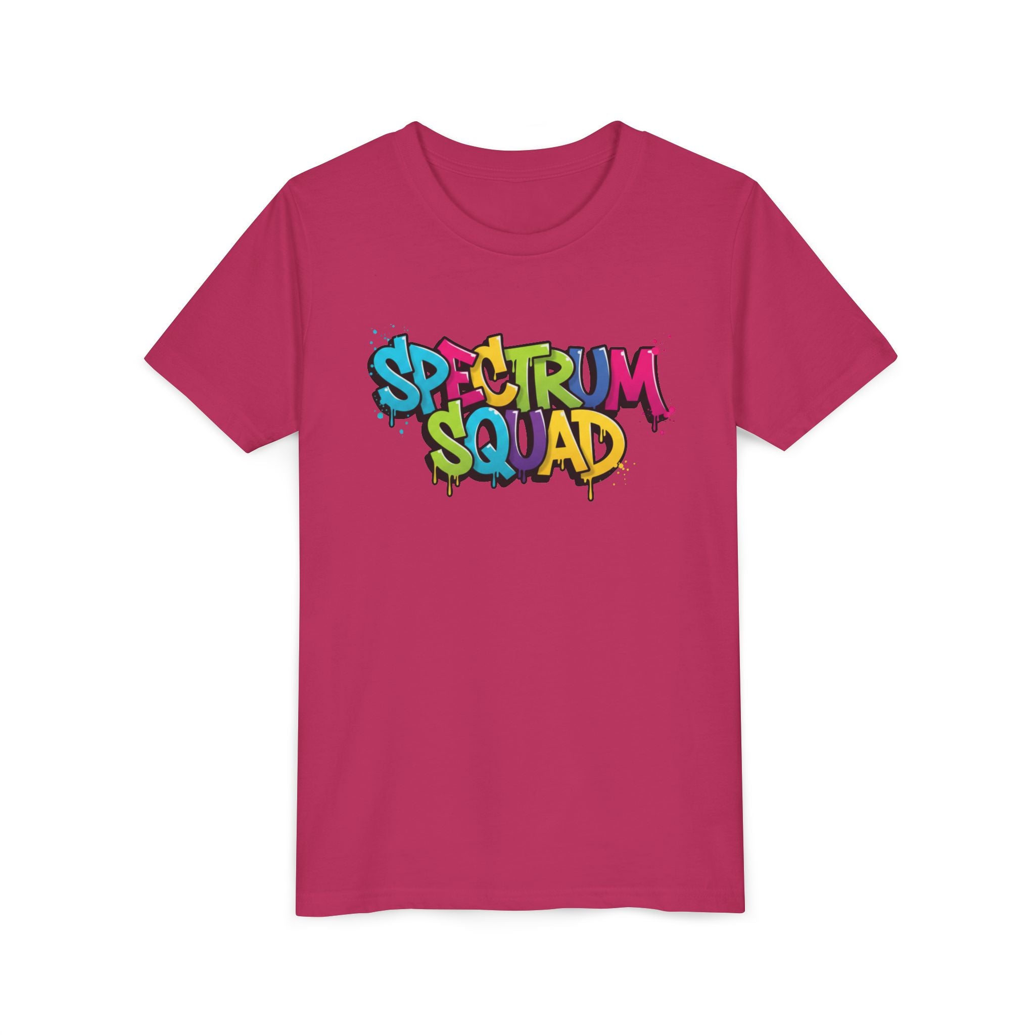 Youth Tee - "Spectrum Squad" Colorful Graffiti Kids T-Shirt