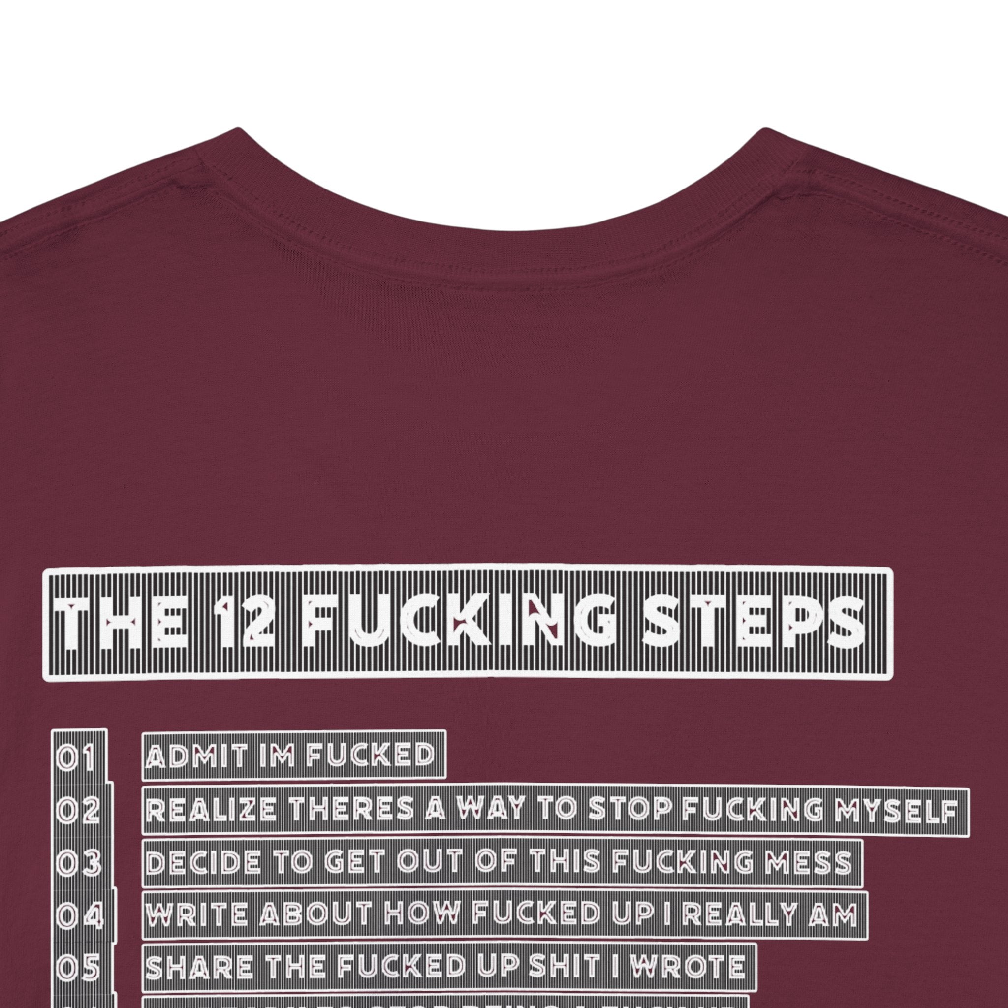 "Clean AF" 12 Steps Recovery Tee (The 12 Fucking Steps)
