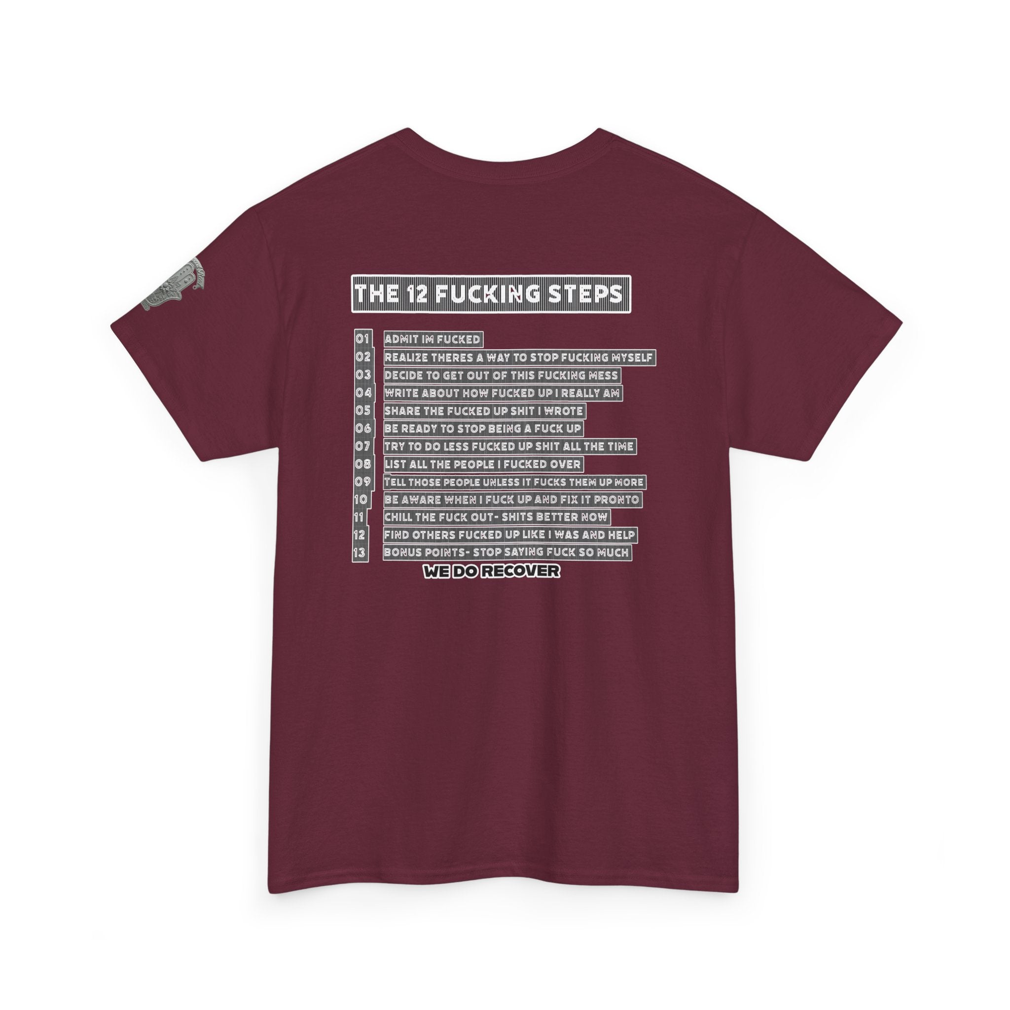 "Clean AF" 12 Steps Recovery Tee (The 12 Fucking Steps)