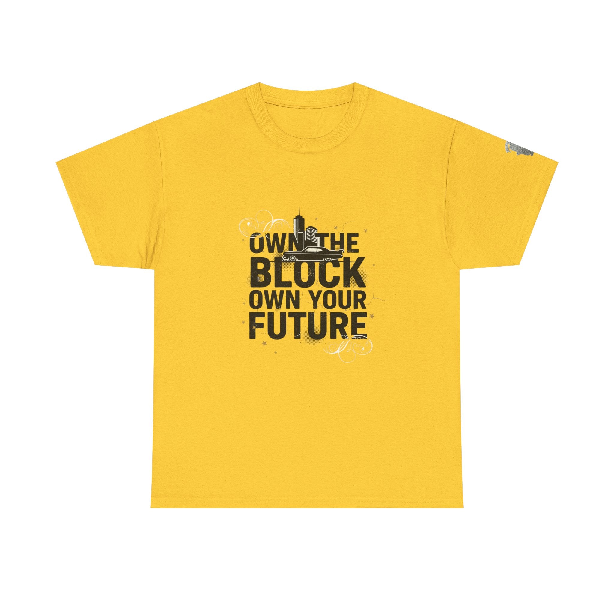 Motivational Tee — “Own the Block, Own Your Future” Graphic T-Shirt