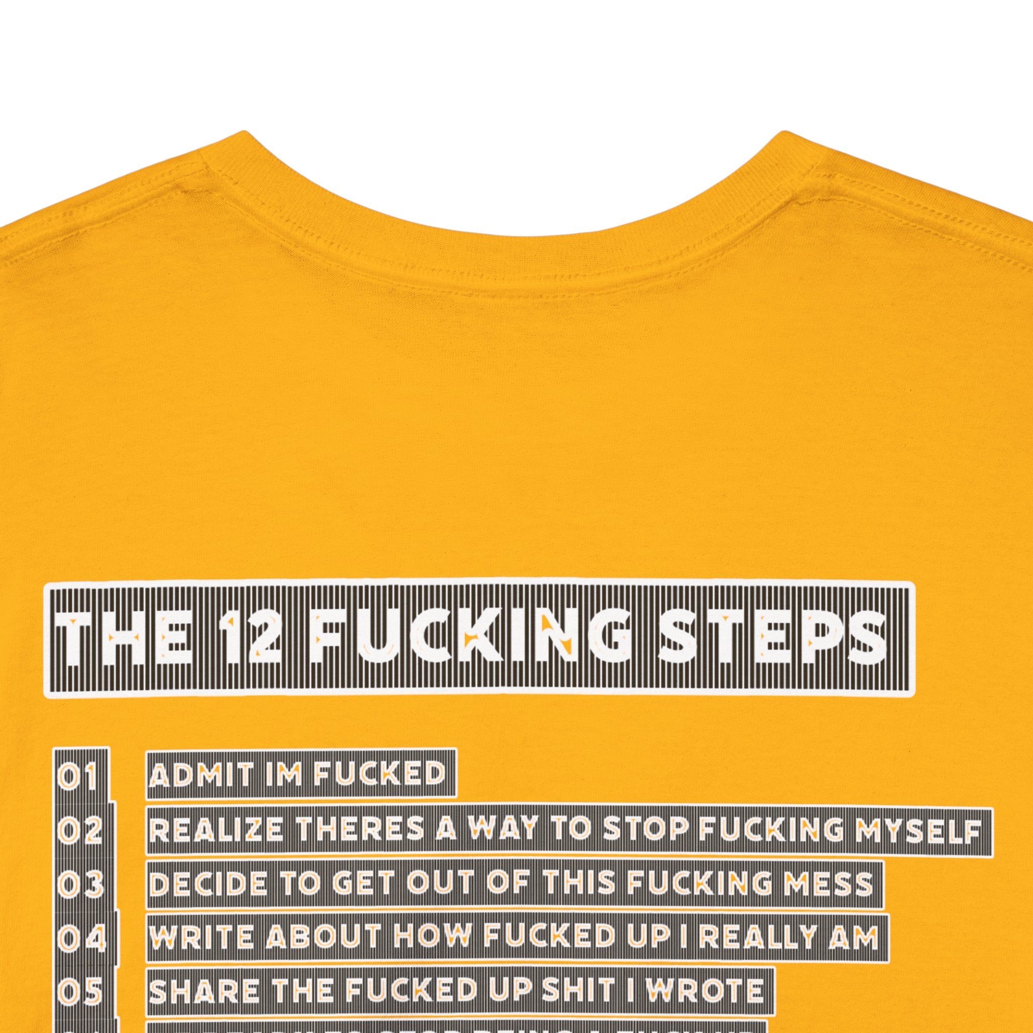 "Clean AF" 12 Steps Recovery Tee (The 12 Fucking Steps)