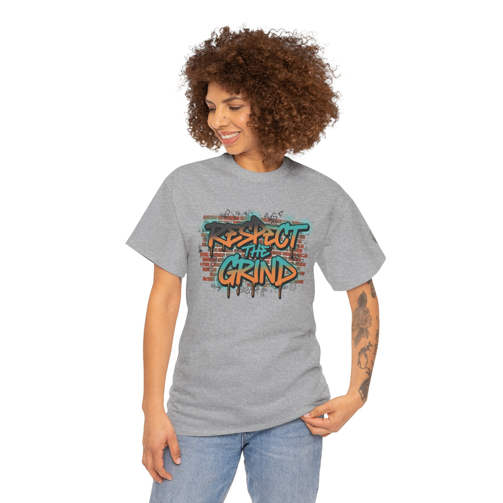 Respect the Grind Graffiti Tee — Urban Motivational Streetwear T‑Shirt