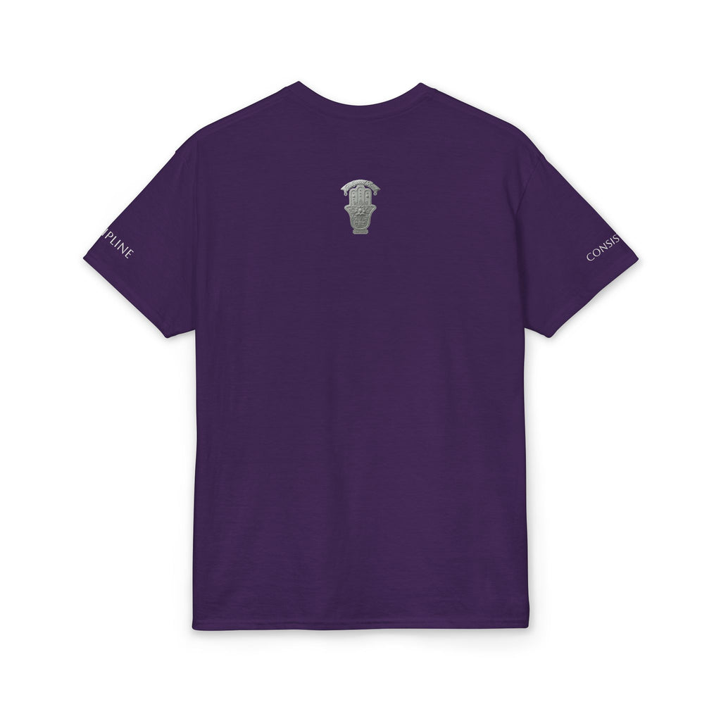LOCK THE FUCK IN Graphic T‑Shirt — Bold Pink Logo Circle Design