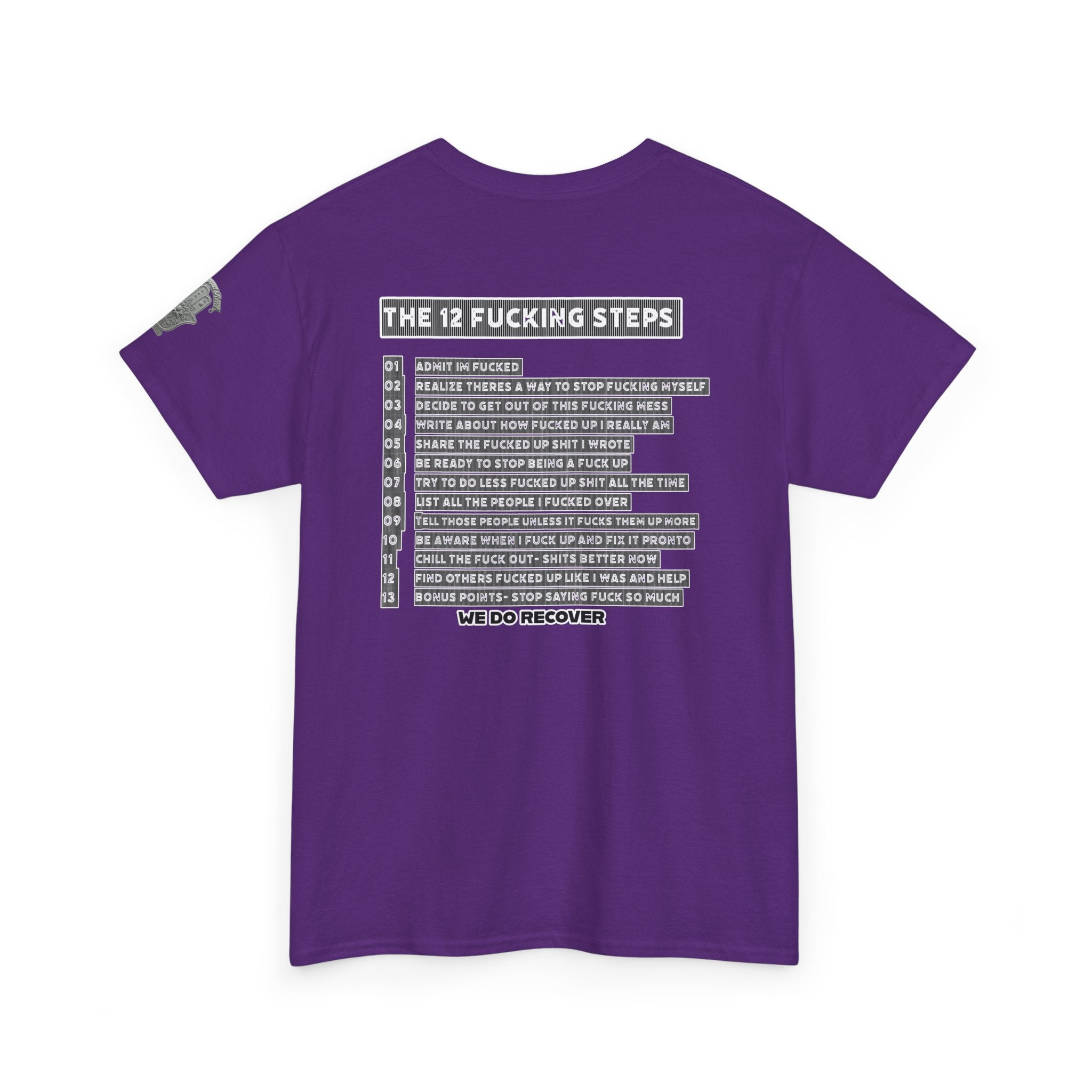 "Clean AF" 12 Steps Recovery Tee (The 12 Fucking Steps)