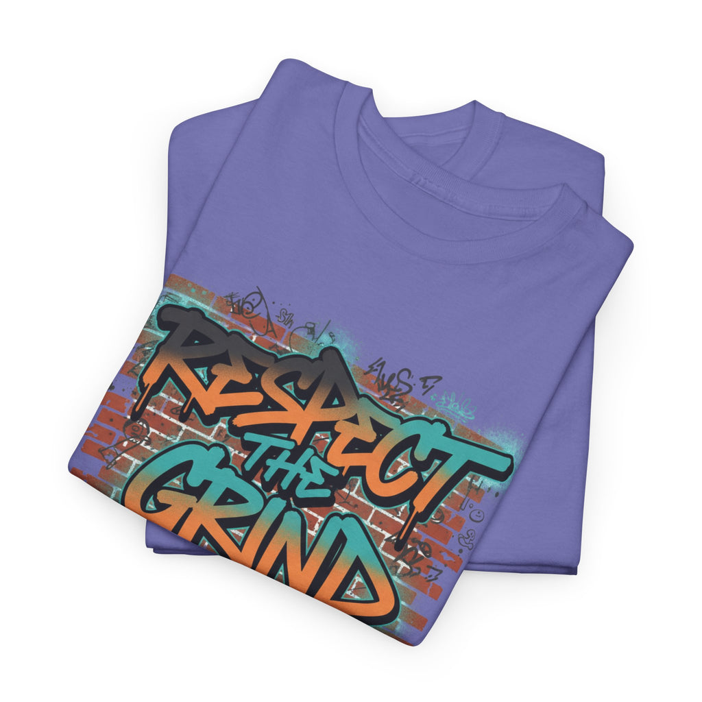 Respect the Grind Graffiti Tee — Urban Motivational Streetwear T‑Shirt