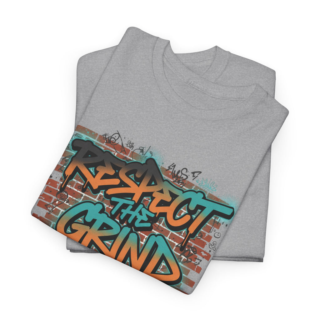 Respect the Grind Graffiti Tee — Urban Motivational Streetwear T‑Shirt