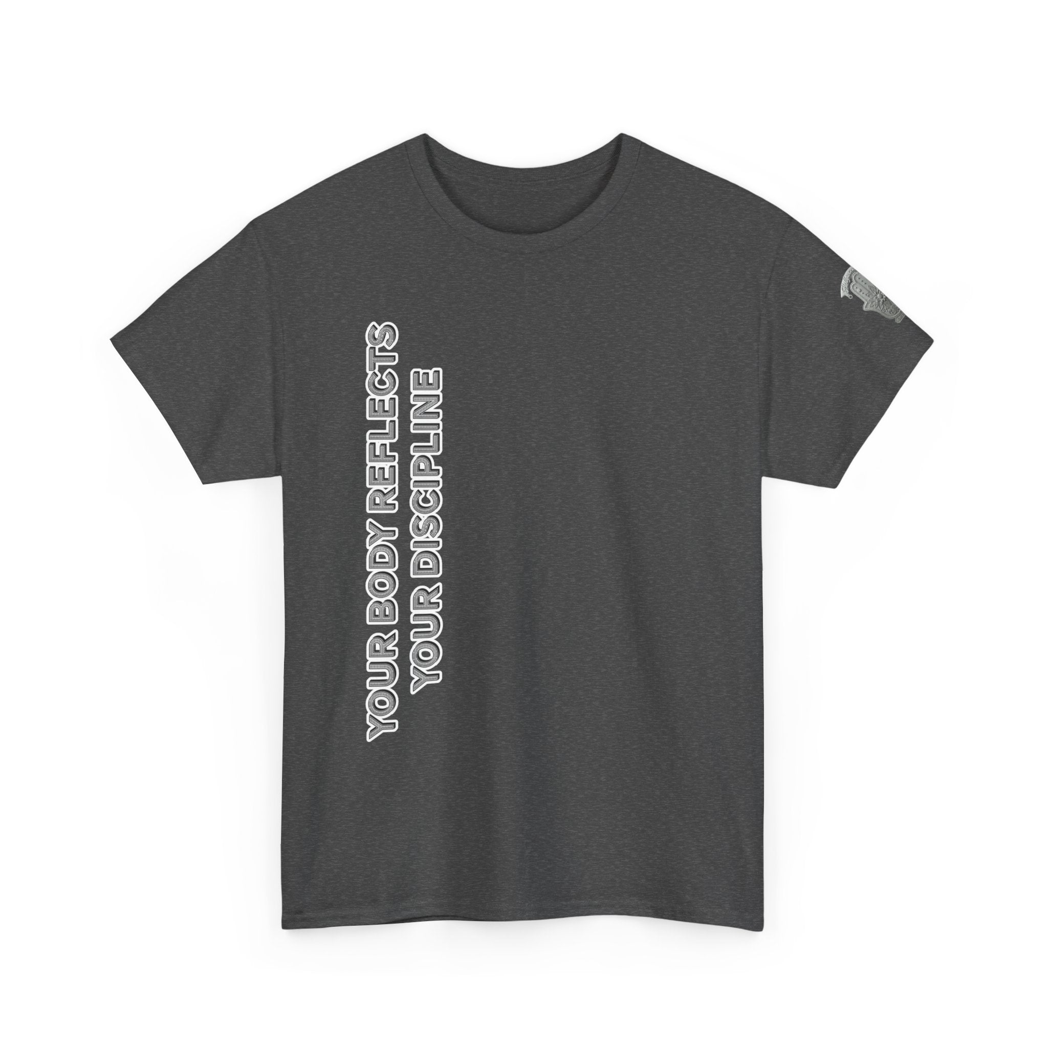 Motivational Fitness Tee — “Your Body Reflects Your Discipline” Training Shirt