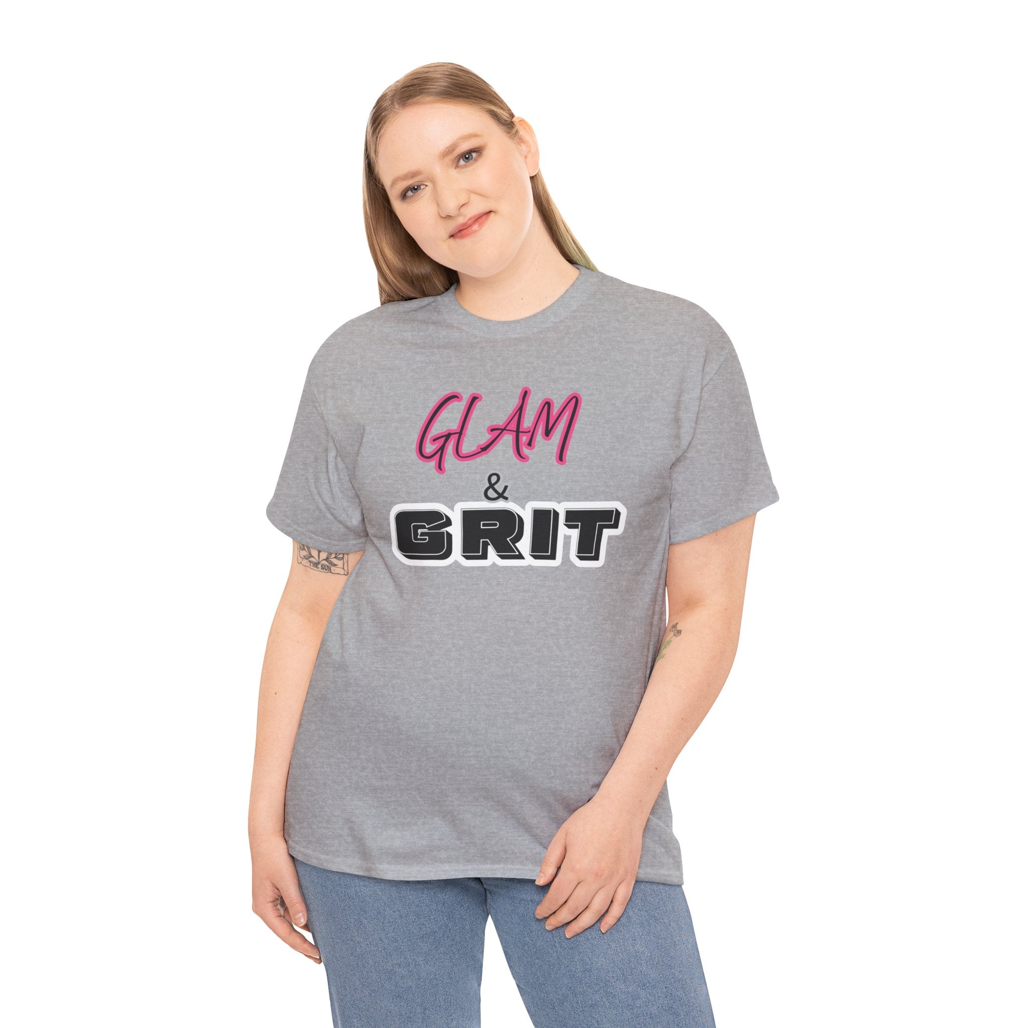 Glam & Grit Tee — Feminine Bold Graphic Shirt