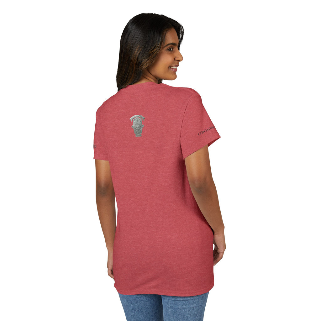 LOCK THE FUCK IN Graphic T‑Shirt — Bold Pink Logo Circle Design