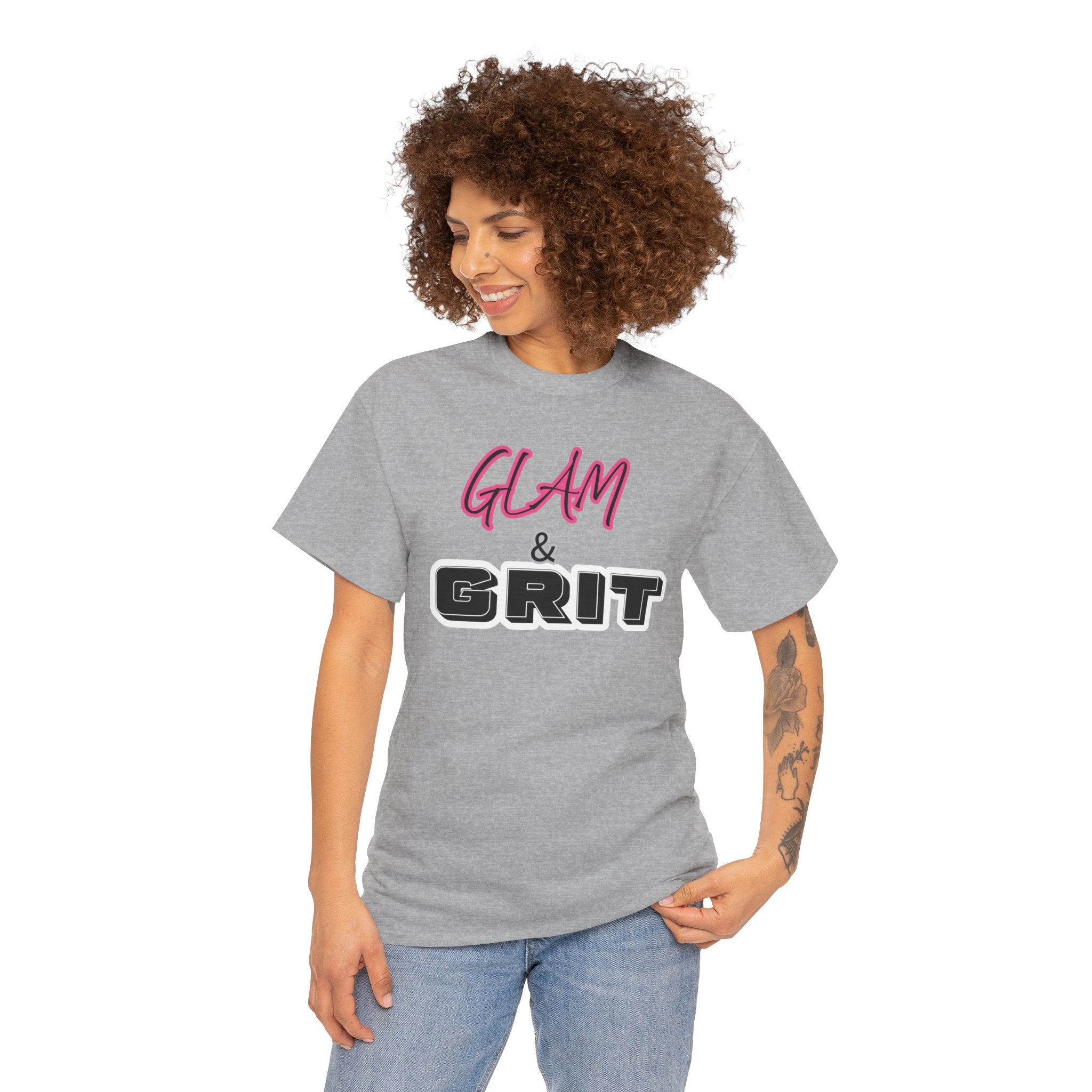Glam & Grit Tee — Feminine Bold Graphic Shirt