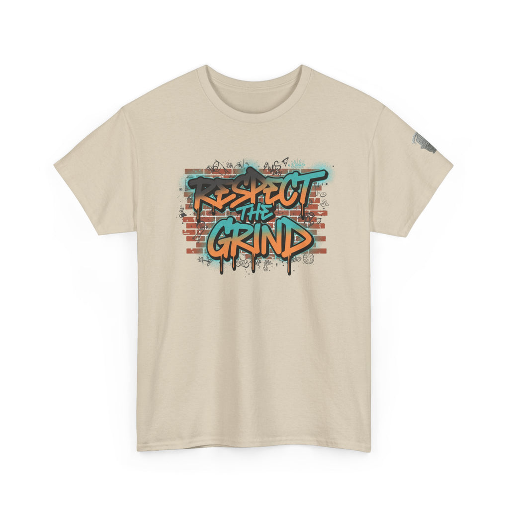 Respect the Grind Graffiti Tee — Urban Motivational Streetwear T‑Shirt