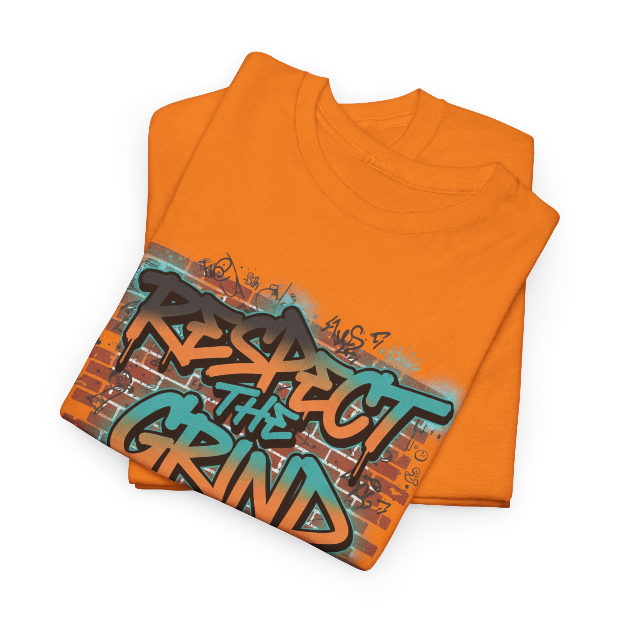 Respect the Grind Graffiti Tee — Urban Motivational Streetwear T‑Shirt