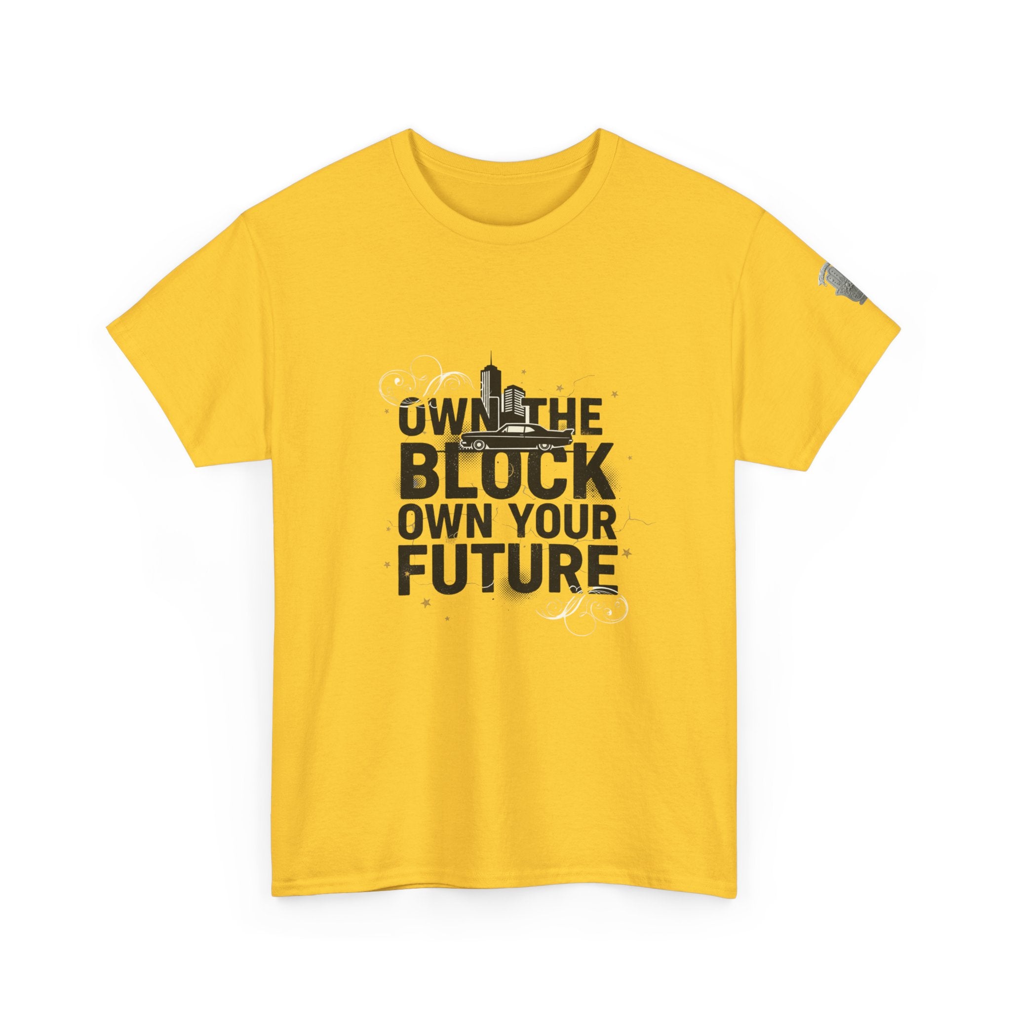 Motivational Tee — “Own the Block, Own Your Future” Graphic T-Shirt