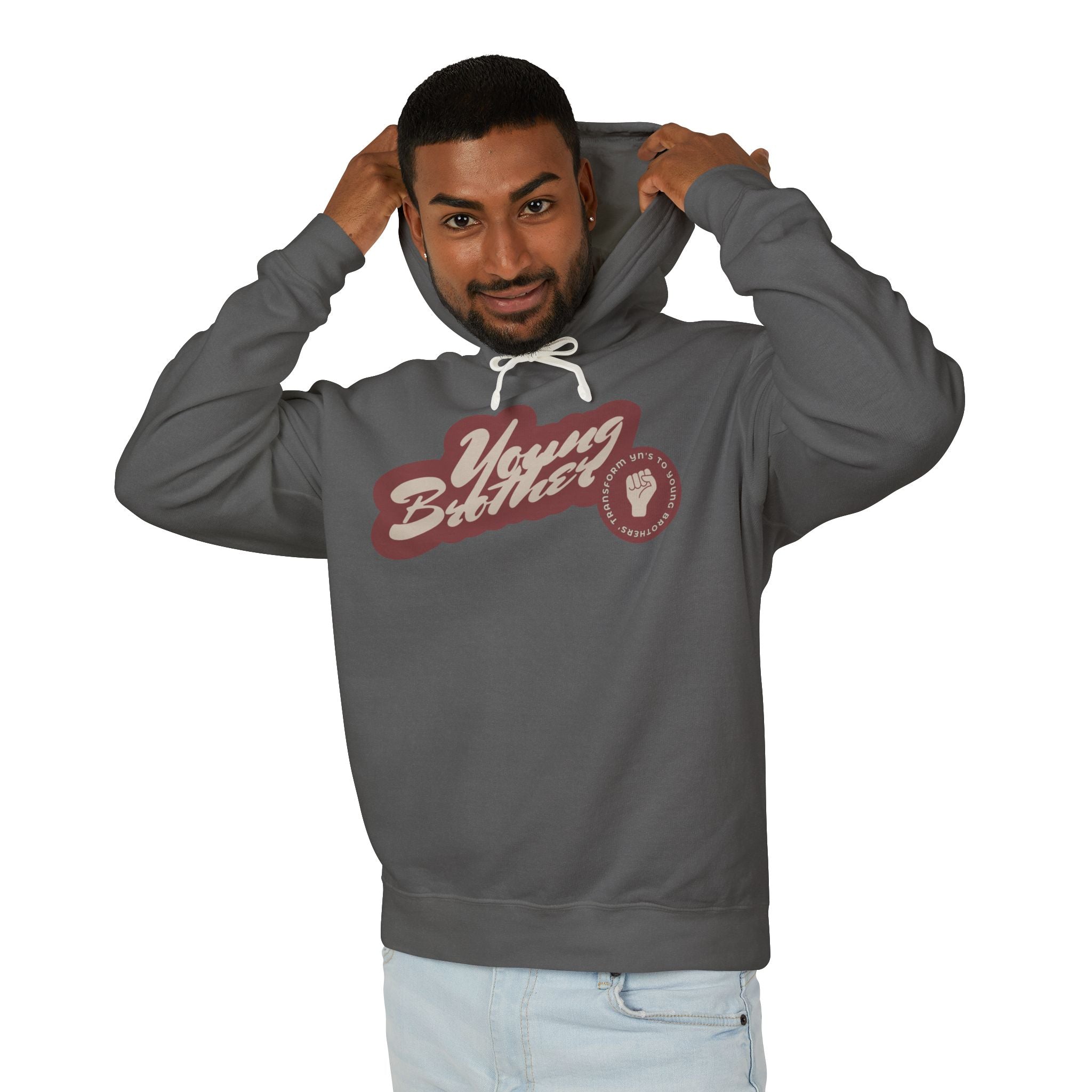 Young Brother Hoodie — Retro Script Logo Pullover