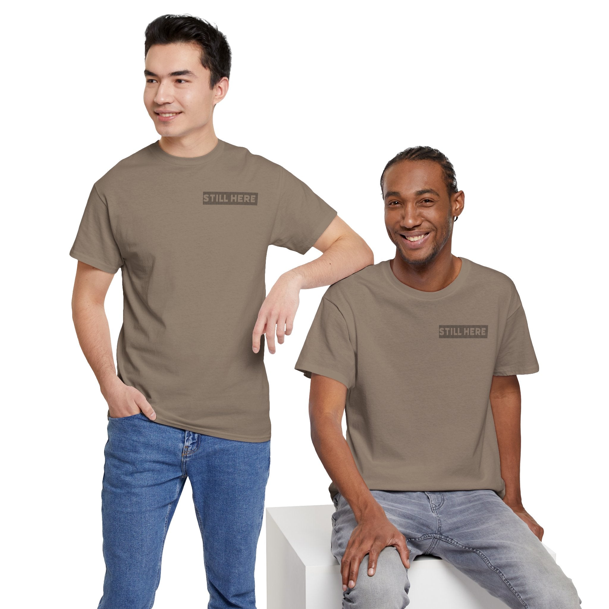 Still Here Tee- Motivational Tshirt by Recovery Cartel
