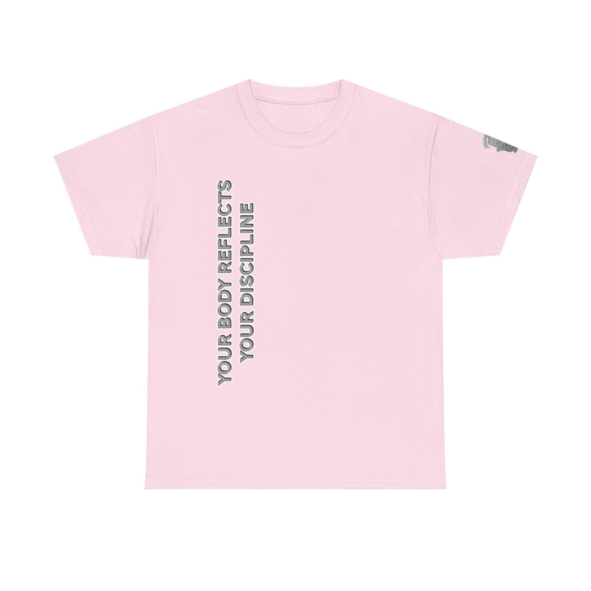 Motivational Fitness Tee — “Your Body Reflects Your Discipline” Training Shirt
