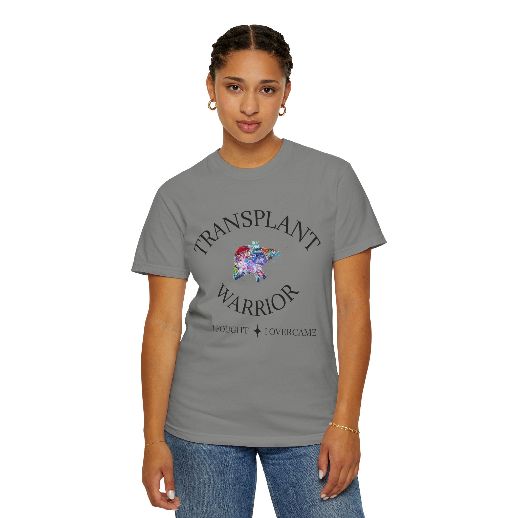 Liver Transplant Warrior T-Shirt — I Fought & I Overcame Liver Transplant Survivor Tee