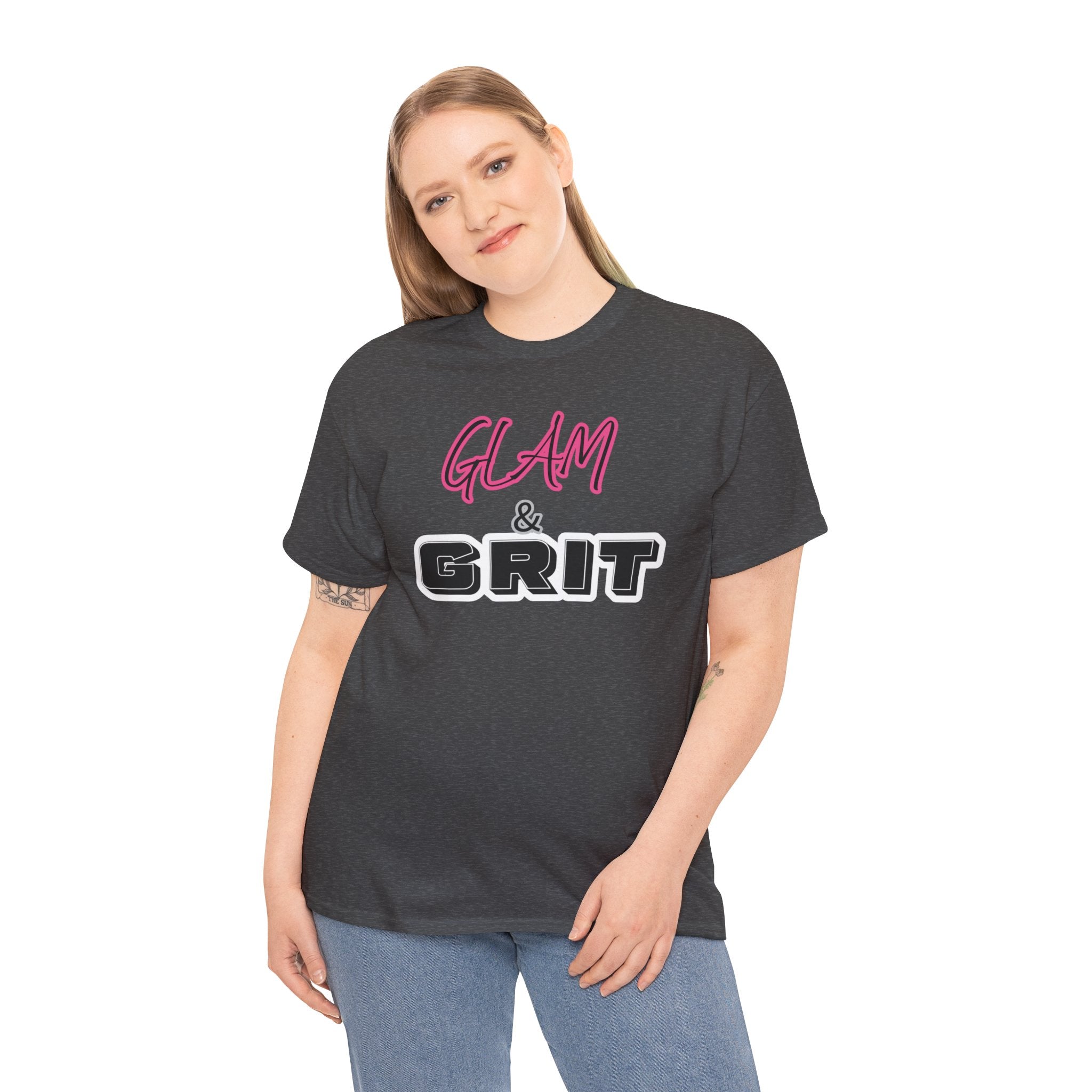 Glam & Grit Tee — Feminine Bold Graphic Shirt