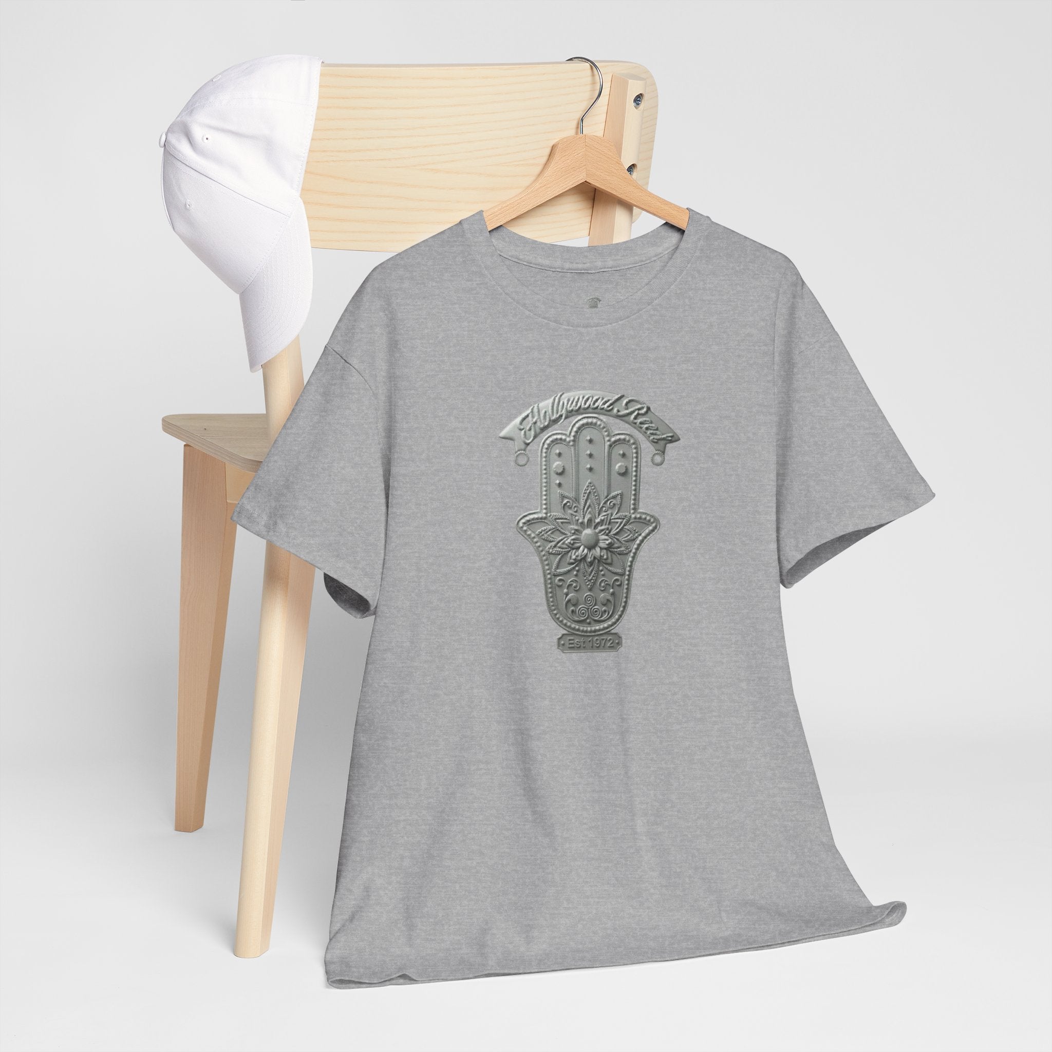 The Hollywood Reed Logo Hamsa Hand Tee — Protective Amulet Graphic T‑Shirt