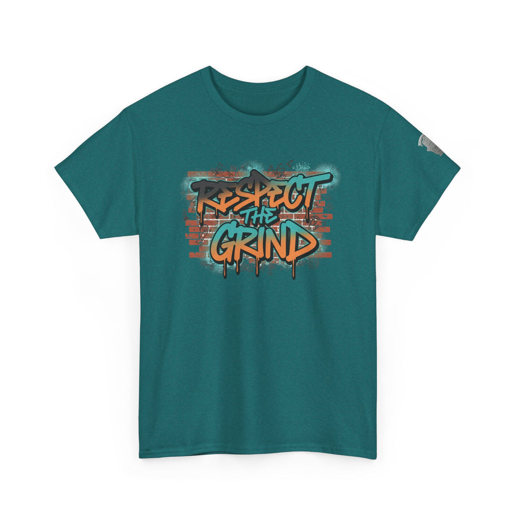 Respect the Grind Graffiti Tee — Urban Motivational Streetwear T‑Shirt