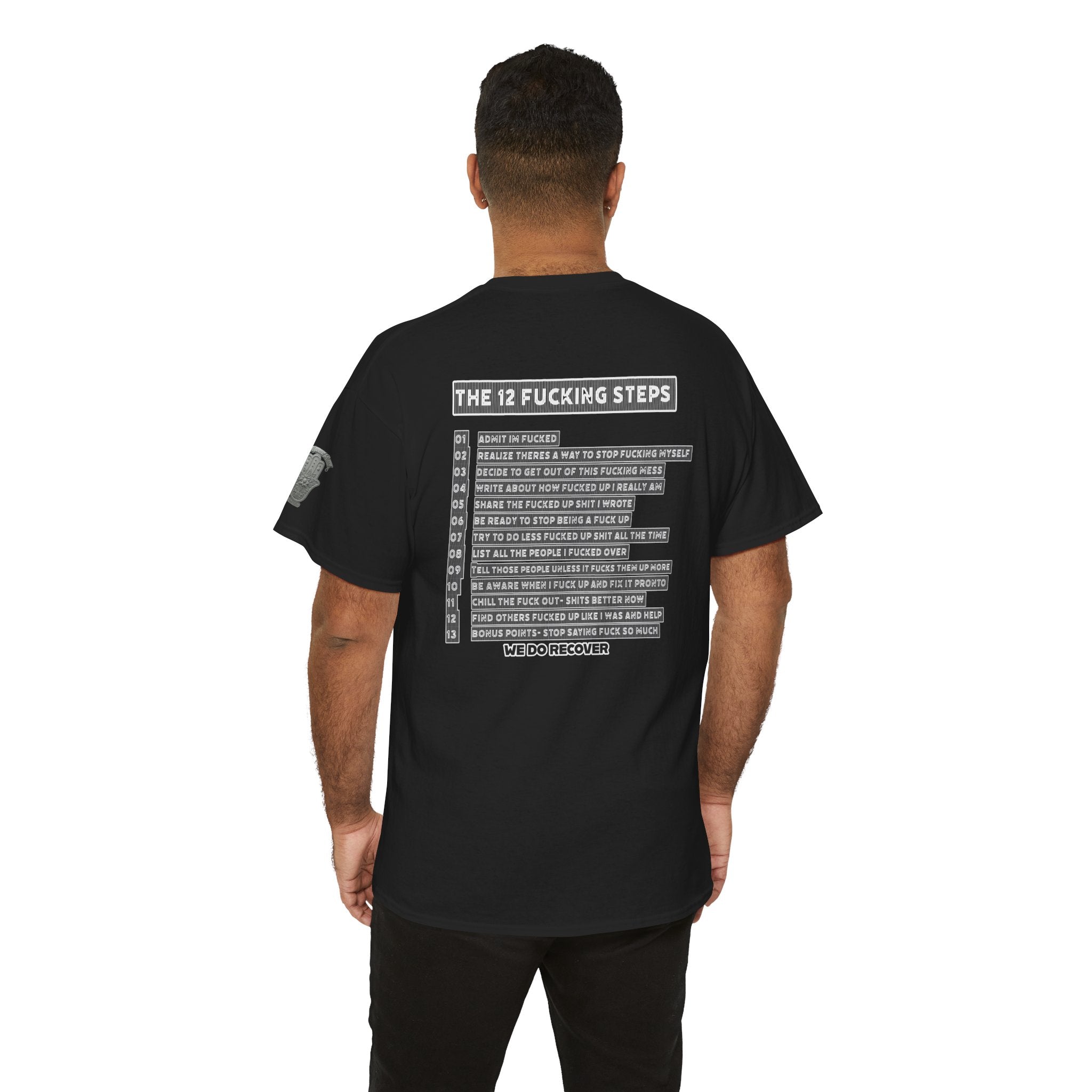 "Clean AF" 12 Steps Recovery Tee (The 12 Fucking Steps)