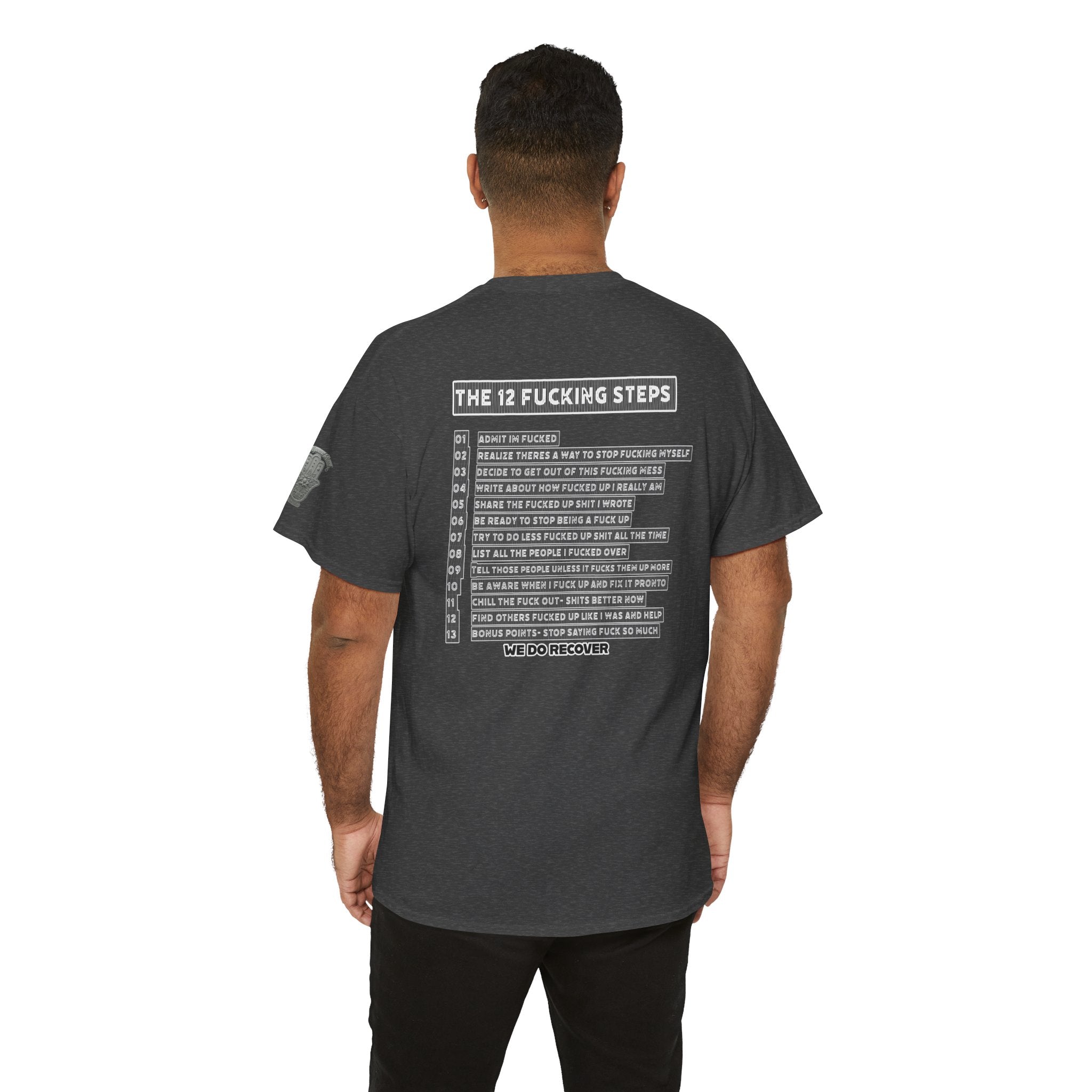 "Clean AF" 12 Steps Recovery Tee (The 12 Fucking Steps)