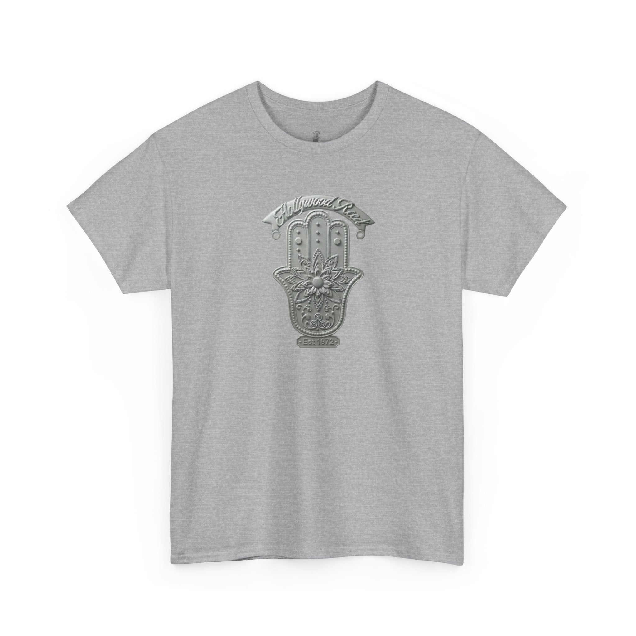 The Hollywood Reed Logo Hamsa Hand Tee — Protective Amulet Graphic T‑Shirt