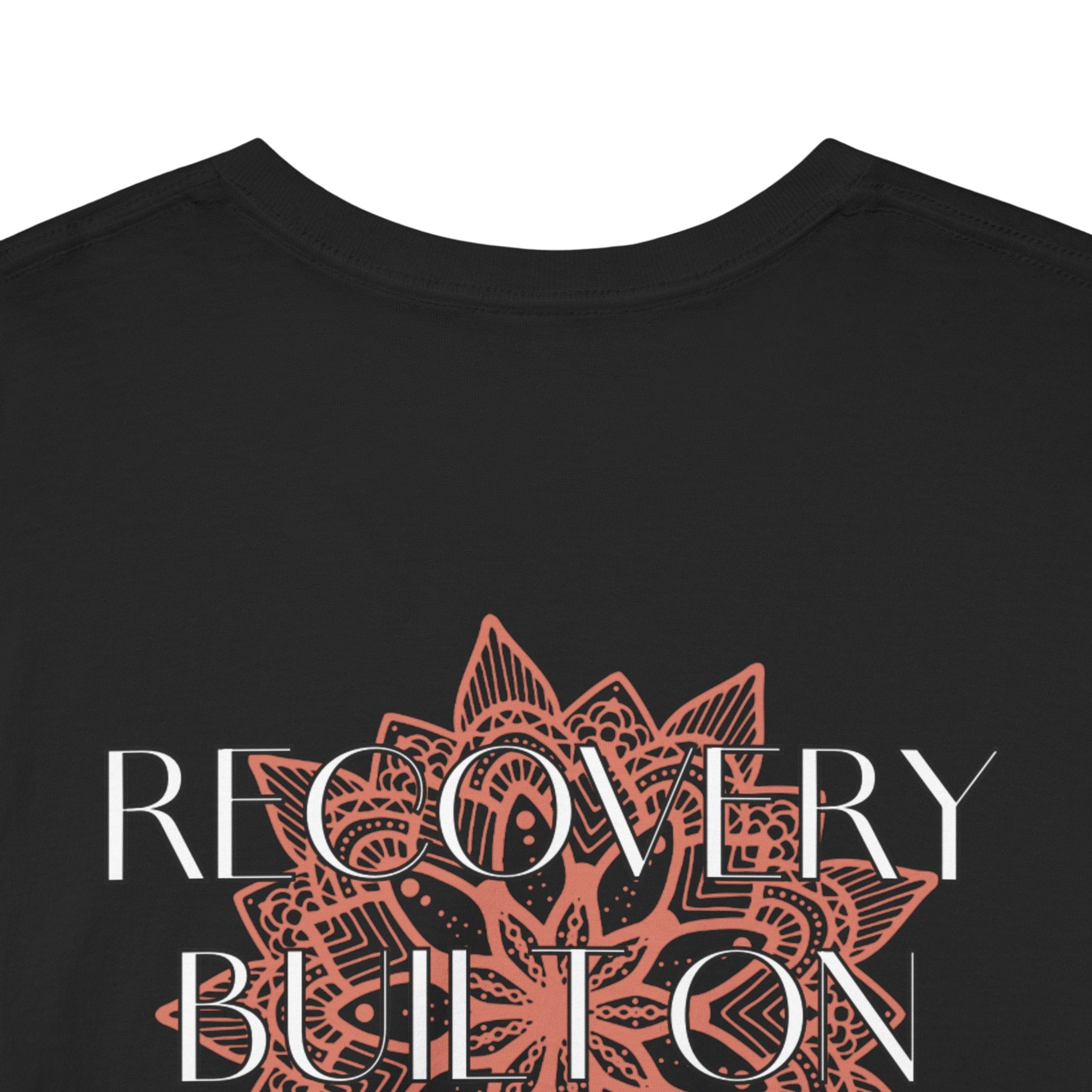Recovery Built on Resilience Tee — Minimal Lotus Graphic Motivational T‑Shirt