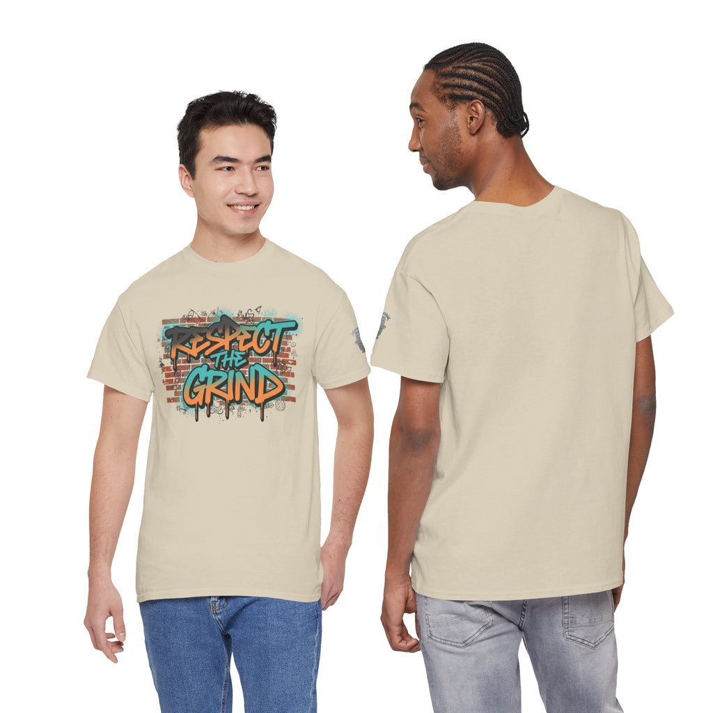 Respect the Grind Graffiti Tee — Urban Motivational Streetwear T‑Shirt