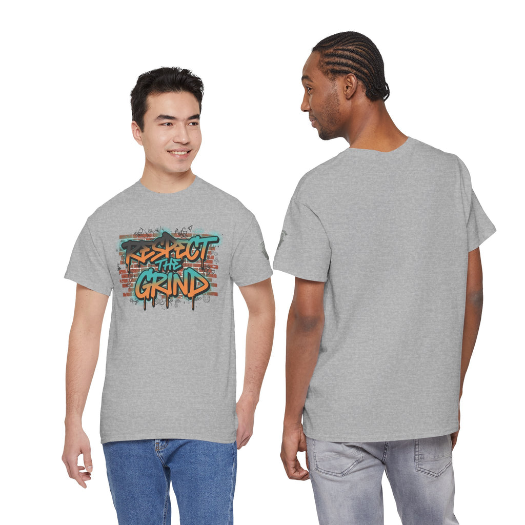 Respect the Grind Graffiti Tee — Urban Motivational Streetwear T‑Shirt